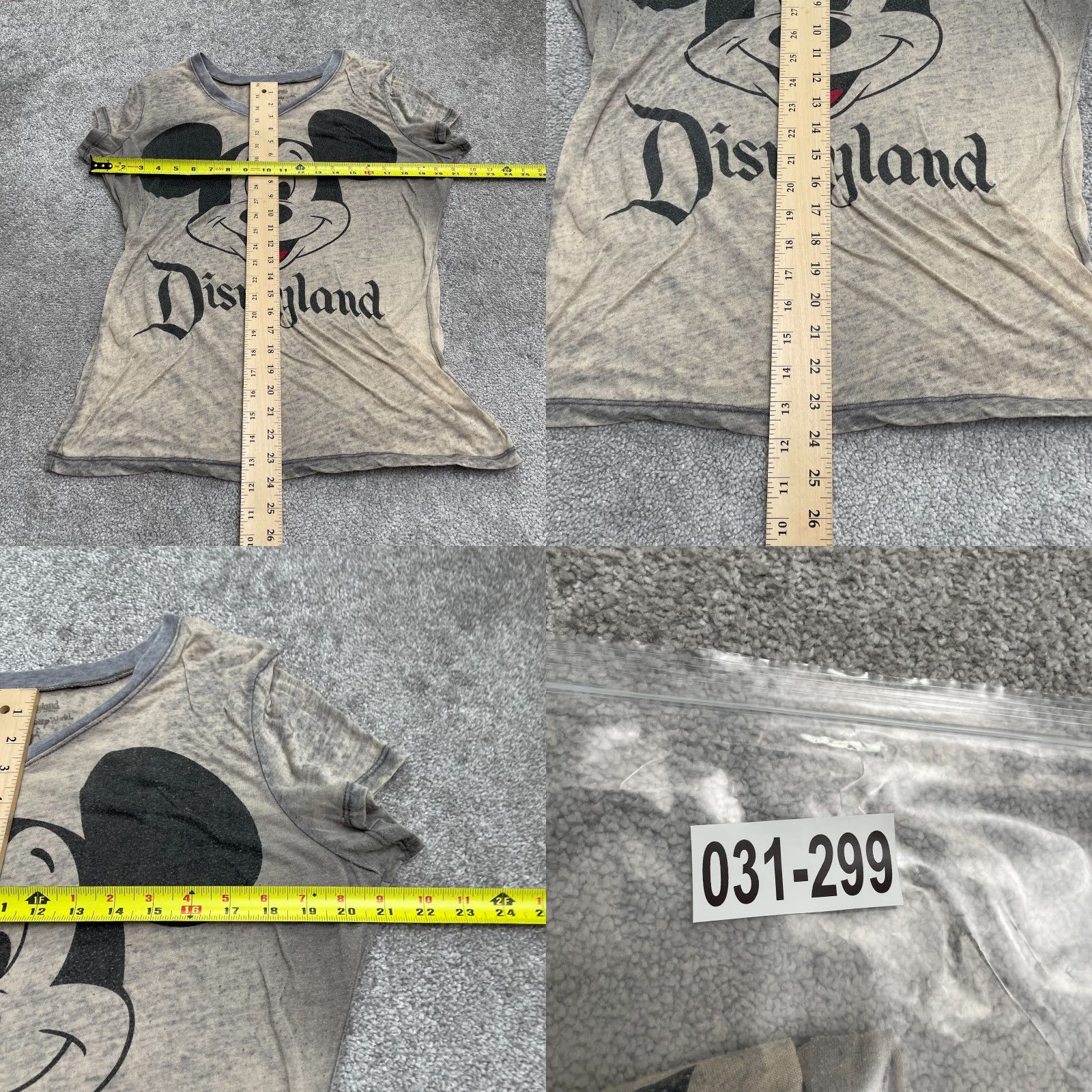 Vintage Disneyland T-Shirt Womens Large Brown Mickey Mouse V-Neck Graphic 90s Cartoon Daywear Size L / US 10 / IT 46 - 8 Thumbnail