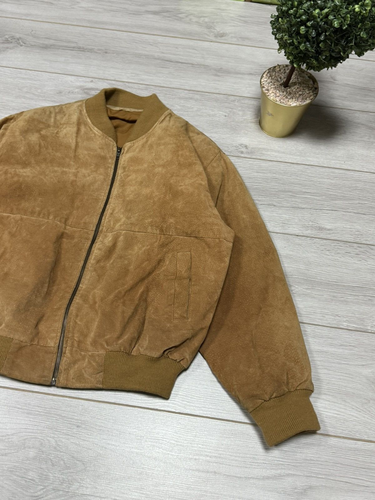 Genuine Leather Leather suede bomber jacket zip vintage Size US M / EU 48-50 / 2 - 3 Thumbnail
