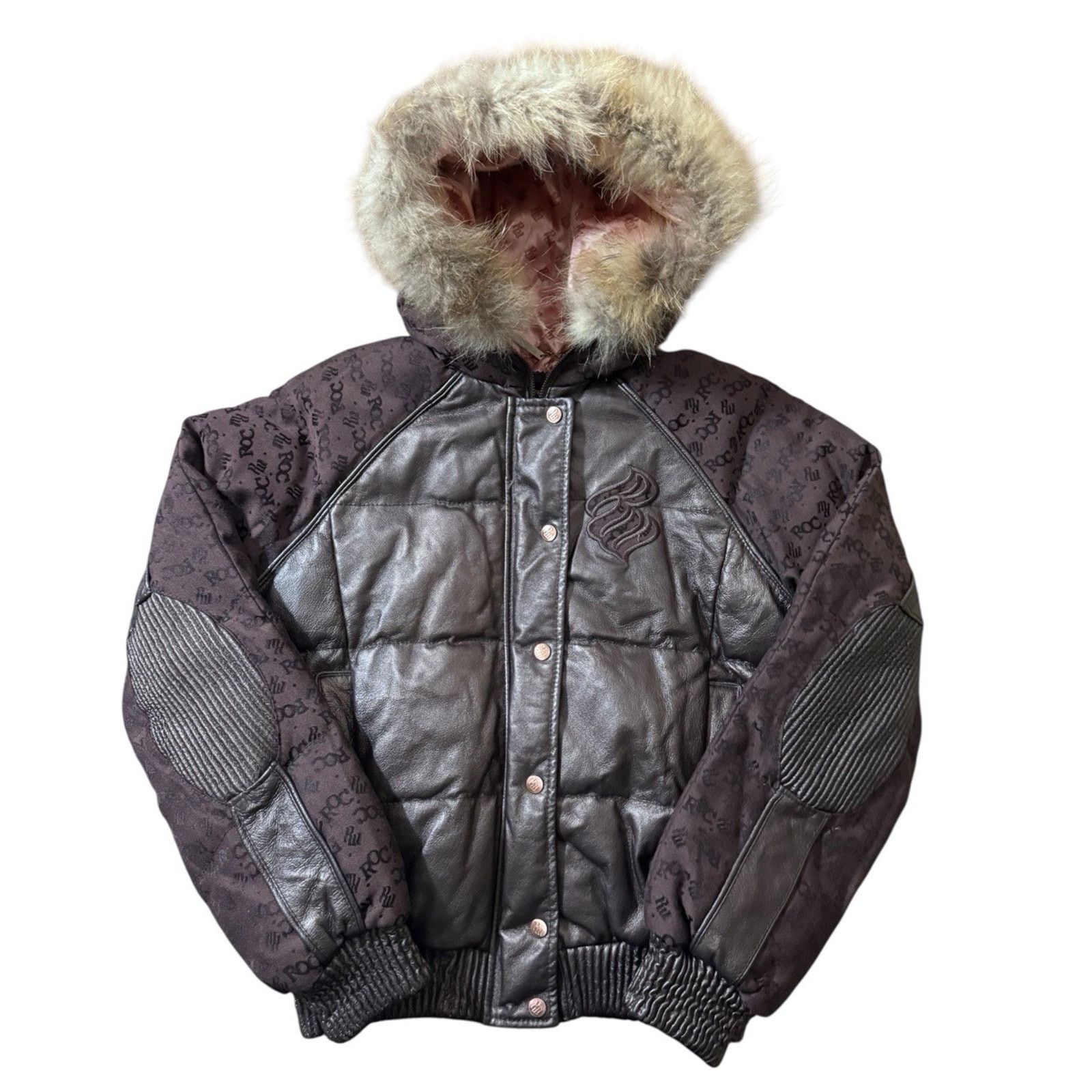 Rocawear RocaWear Jacket Women’s Small Genuine Leather Fur Feather Size S / US 4 / IT 40 - 1 Thumbnail