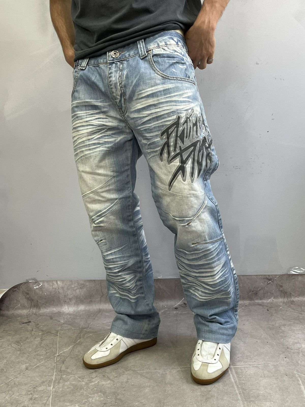 Diesel Distressed japanese y2k diesel style jeans pants Size US 36 / EU 52 - 3 Thumbnail