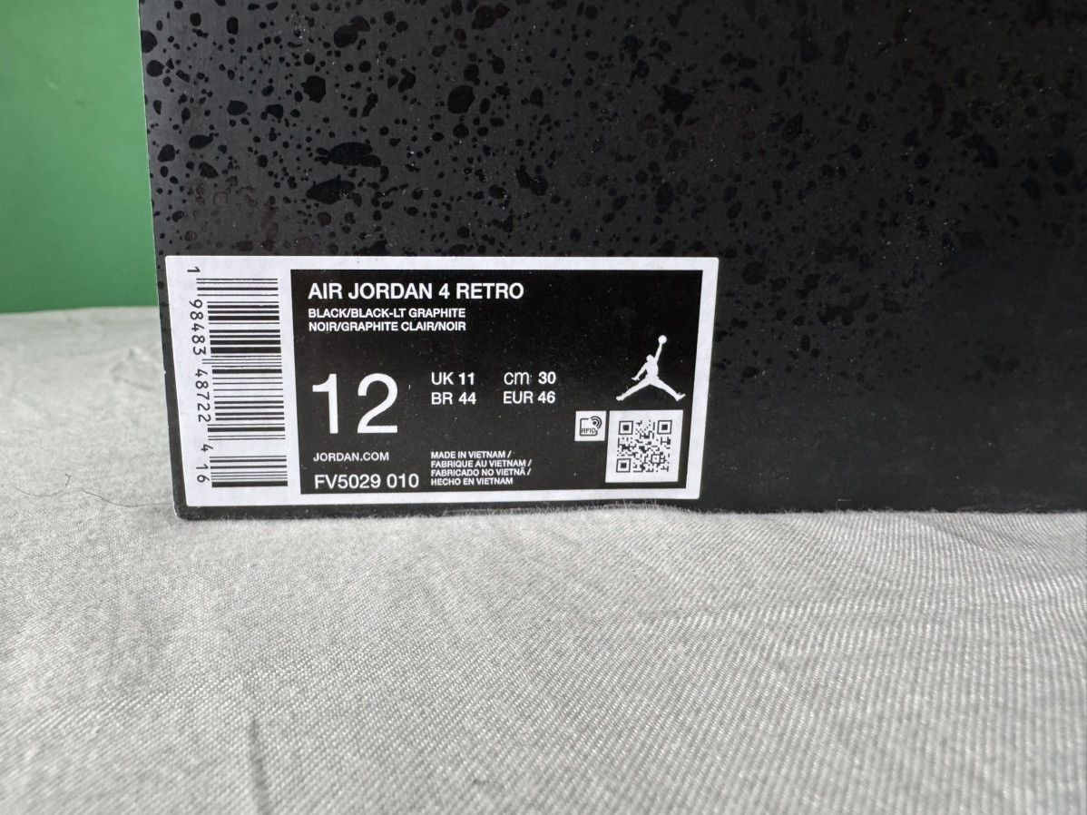 Jordan Brand Jordan 4 black cat 2025 Size US 12 / EU 45 - 7 Thumbnail