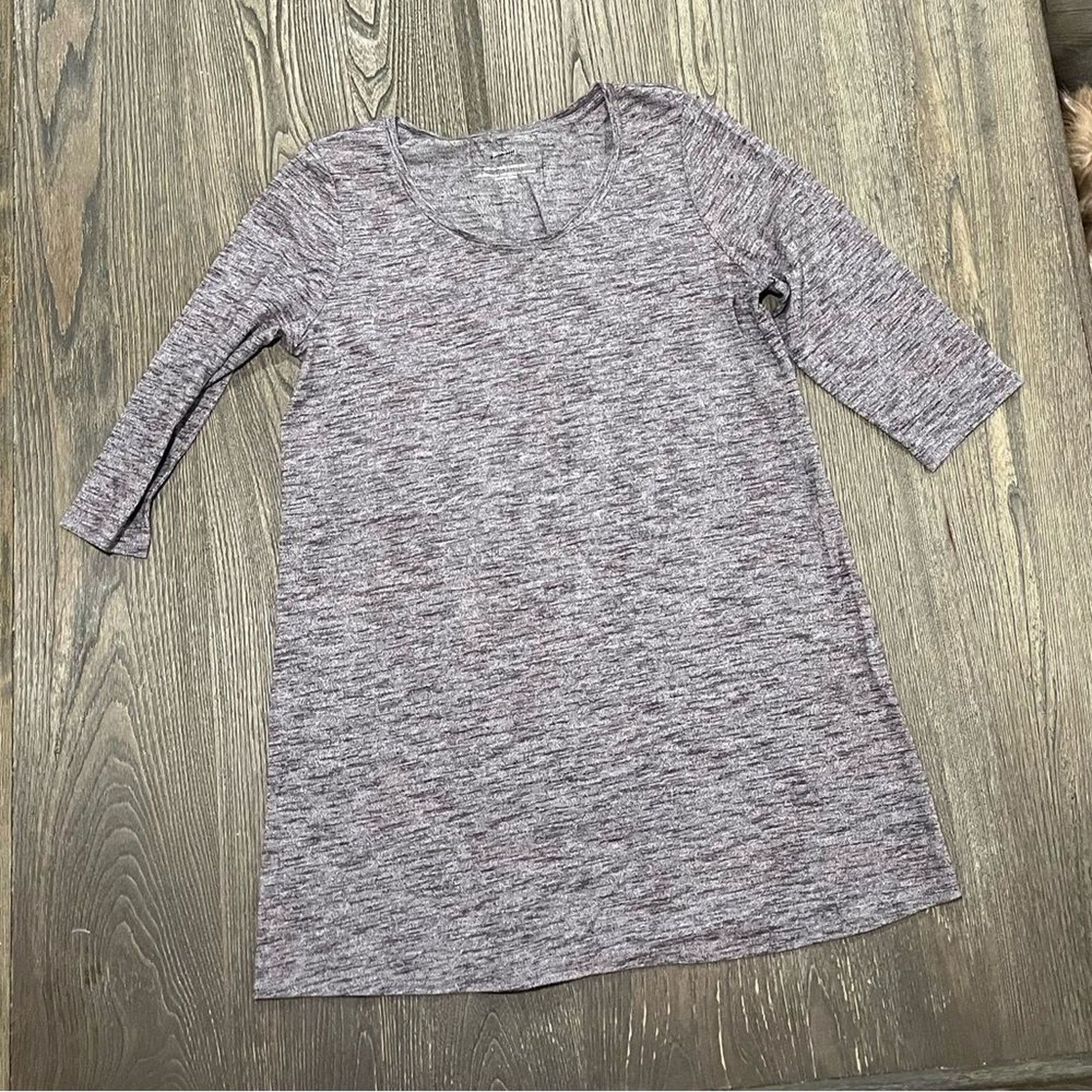 Vintage J. Jill Womens Small Tunic Top Pure Purple Ballet Sleeves S Size S / US 4 / IT 40 - 1 Thumbnail