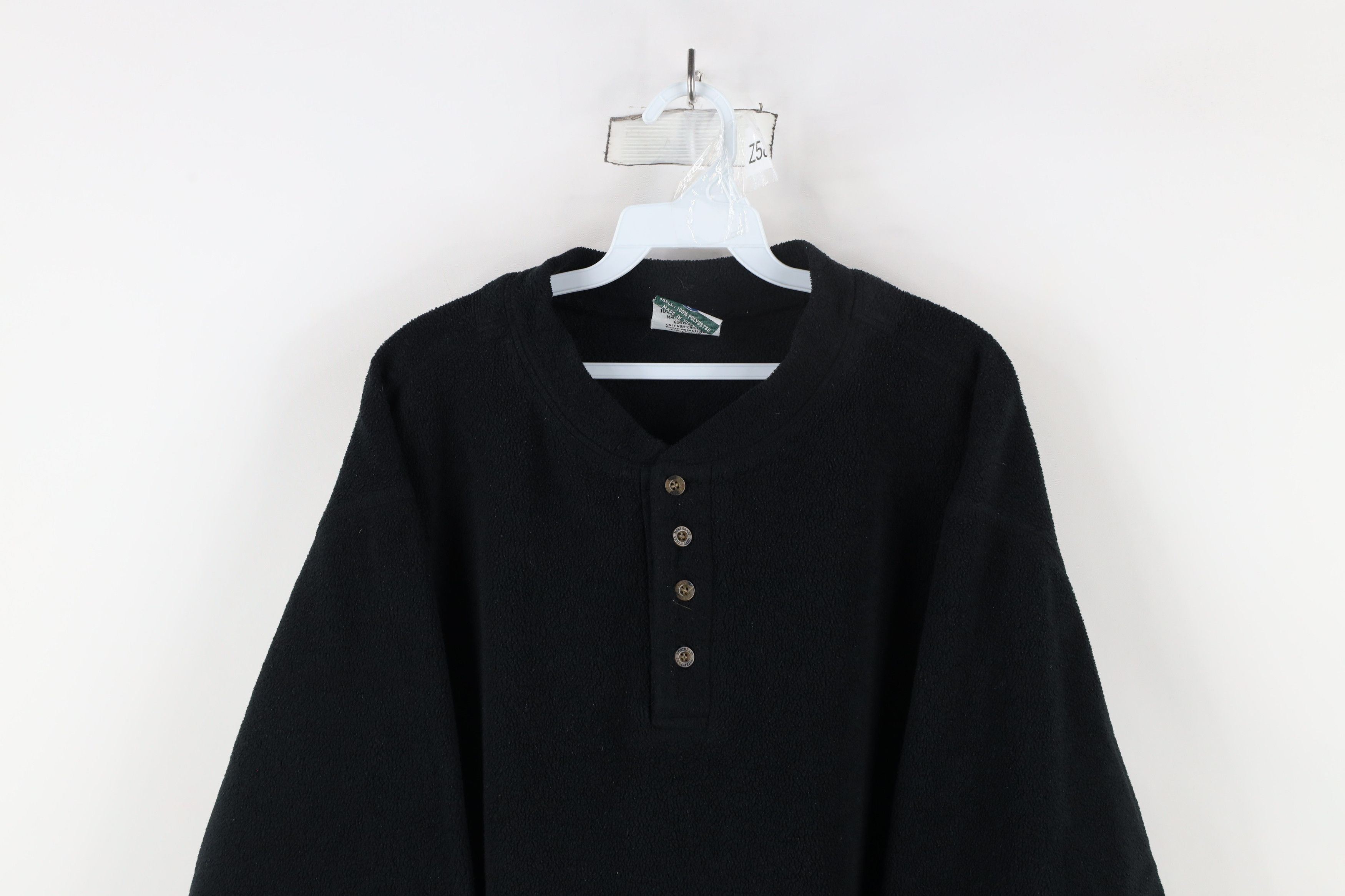 Vintage Vintage 90s Streetwear Fleece Long Sleeve Henley Sweater Size US L / EU 52-54 / 3 - 2 Thumbnail
