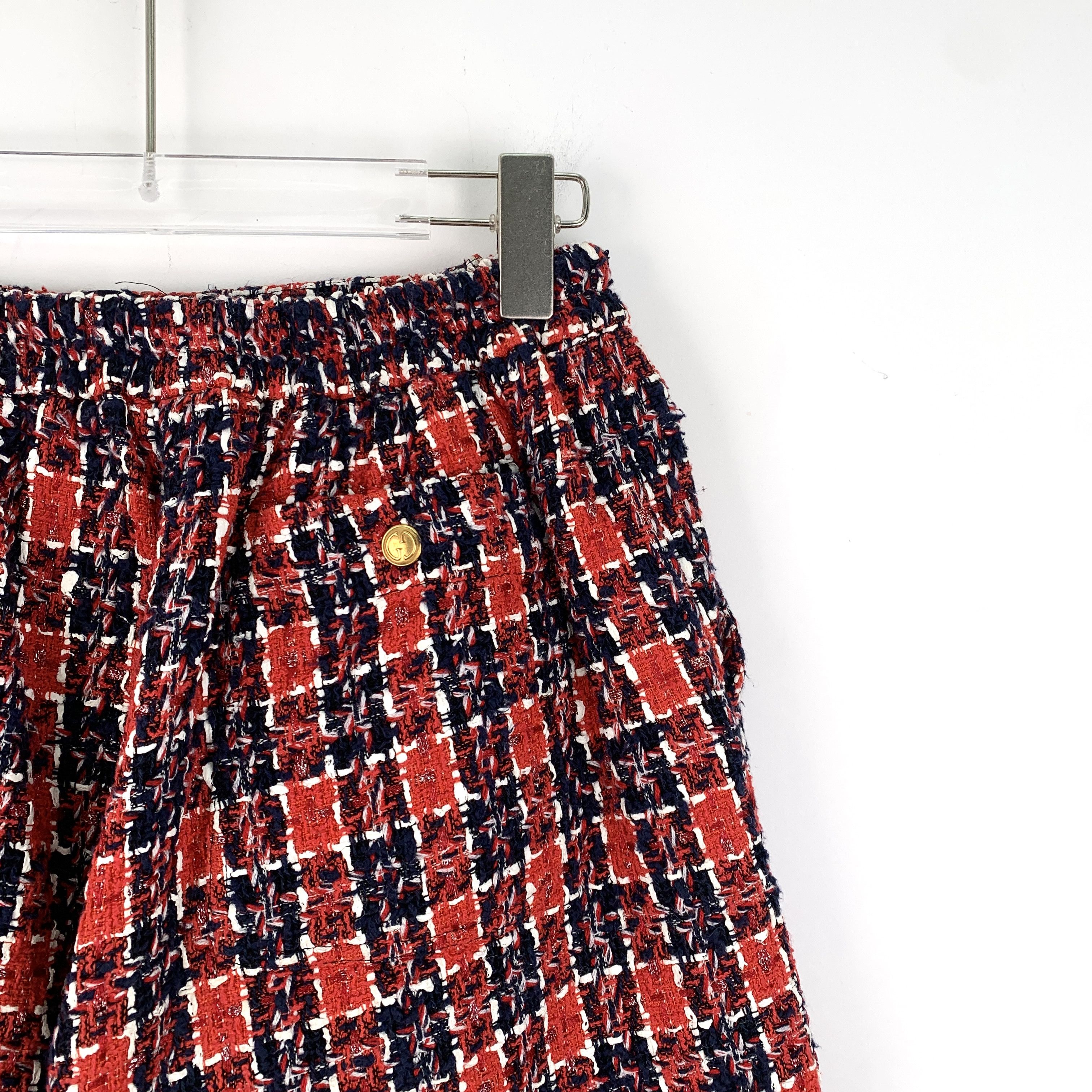 Gucci Gucci Red Plaid Tweed Shorts (44) Size 30" / US 8 / IT 44 - 5 Thumbnail