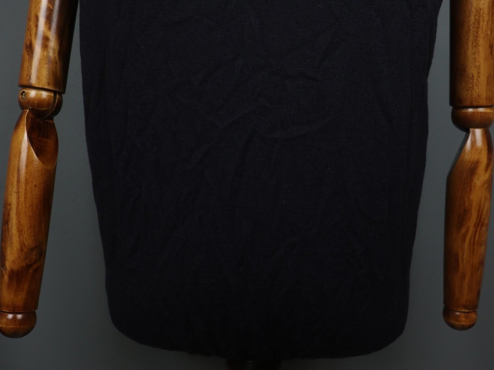 Designer Boggi Milano Navy 100% Wool V-Neck Cardigan Size XL Size XL / US 12-14 / IT 48-50 - 8 Thumbnail