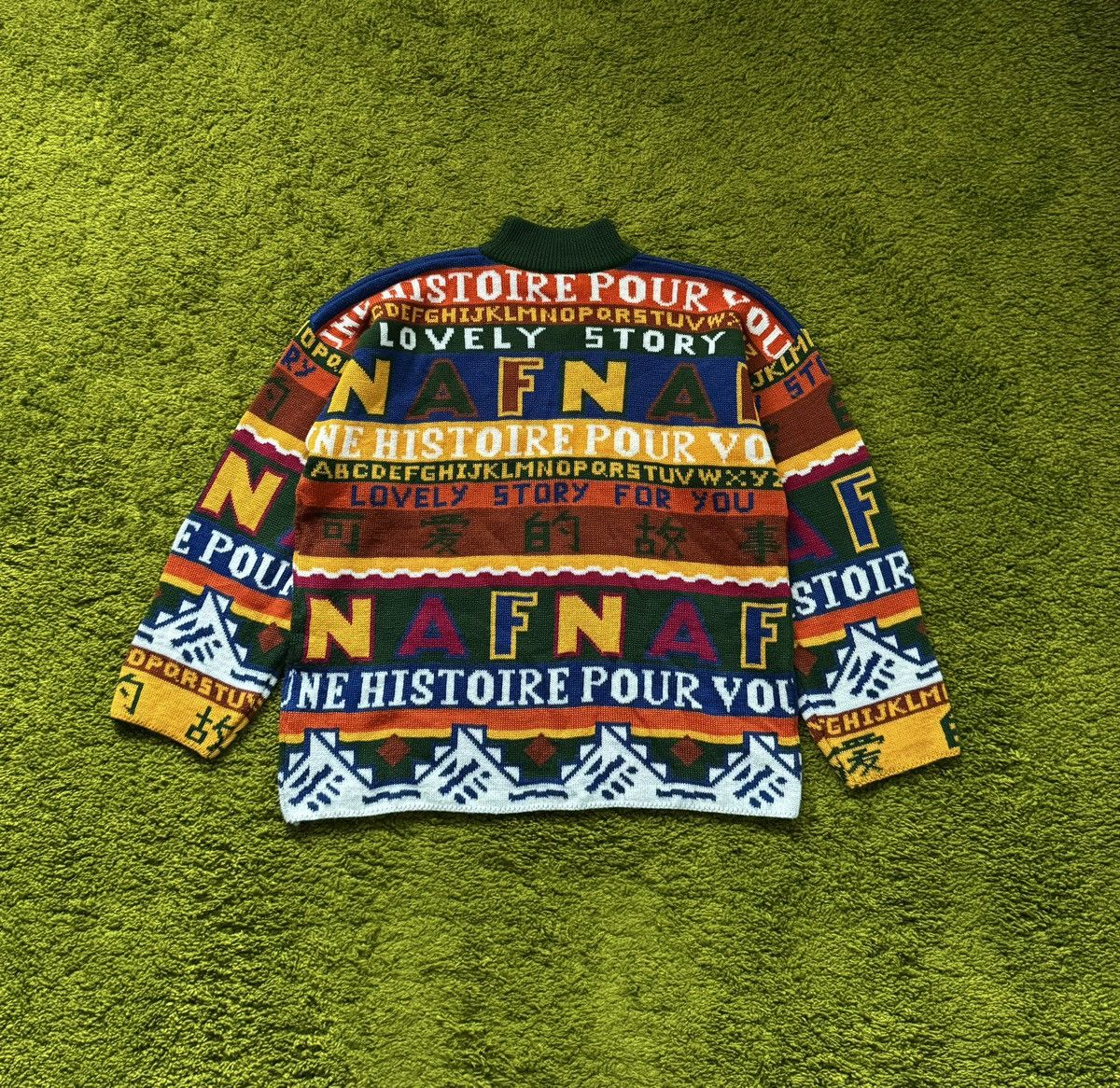 Japanese Brand × Vintage Naf Naf 1990s vintage embroidery coloured sweater Size US L / EU 52-54 / 3 - 2 Thumbnail