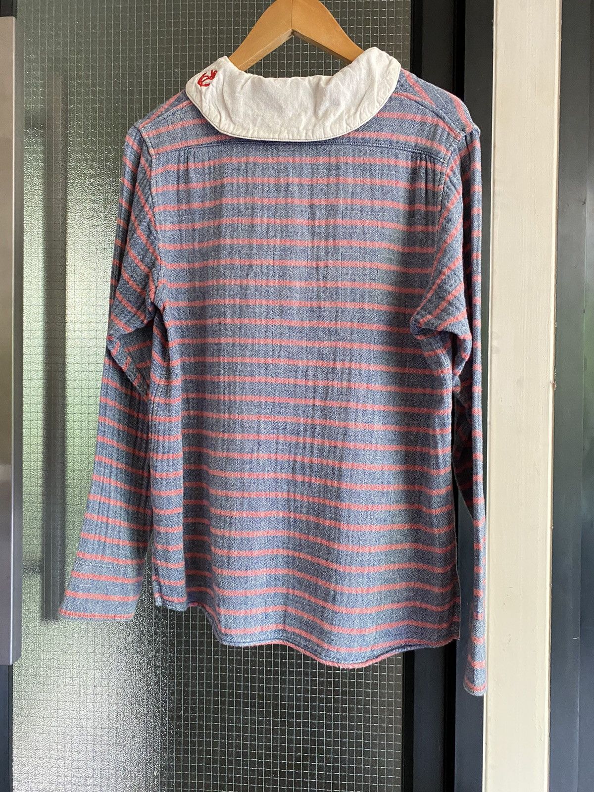 Kapital KAPITAL Purple Long-Sleeve Stripes Sailor Polo Shirt Size XS / US 0-2 / IT 36-38 - 2 Thumbnail