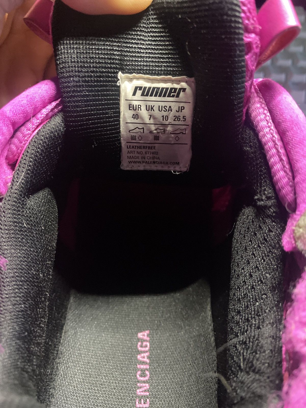 Balenciaga Balenciaga Runner “Dark Pink” Size US 7.5 / EU 40-41 - 2 Thumbnail