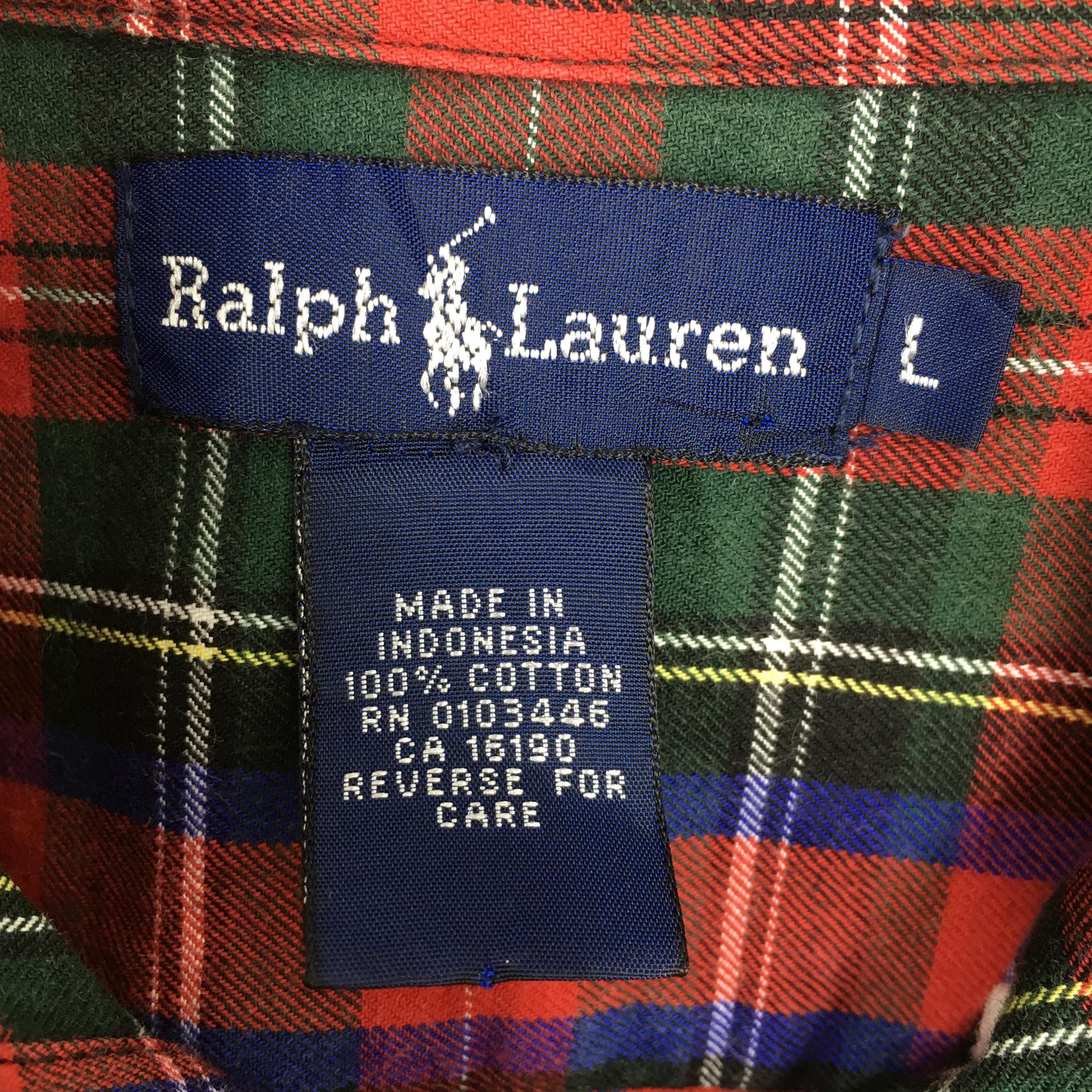 Polo Ralph Lauren Vintage Polo Ralph Lauren Checkered Flannel Red Shirt Large Size US L / EU 52-54 / 3 - 5 Thumbnail
