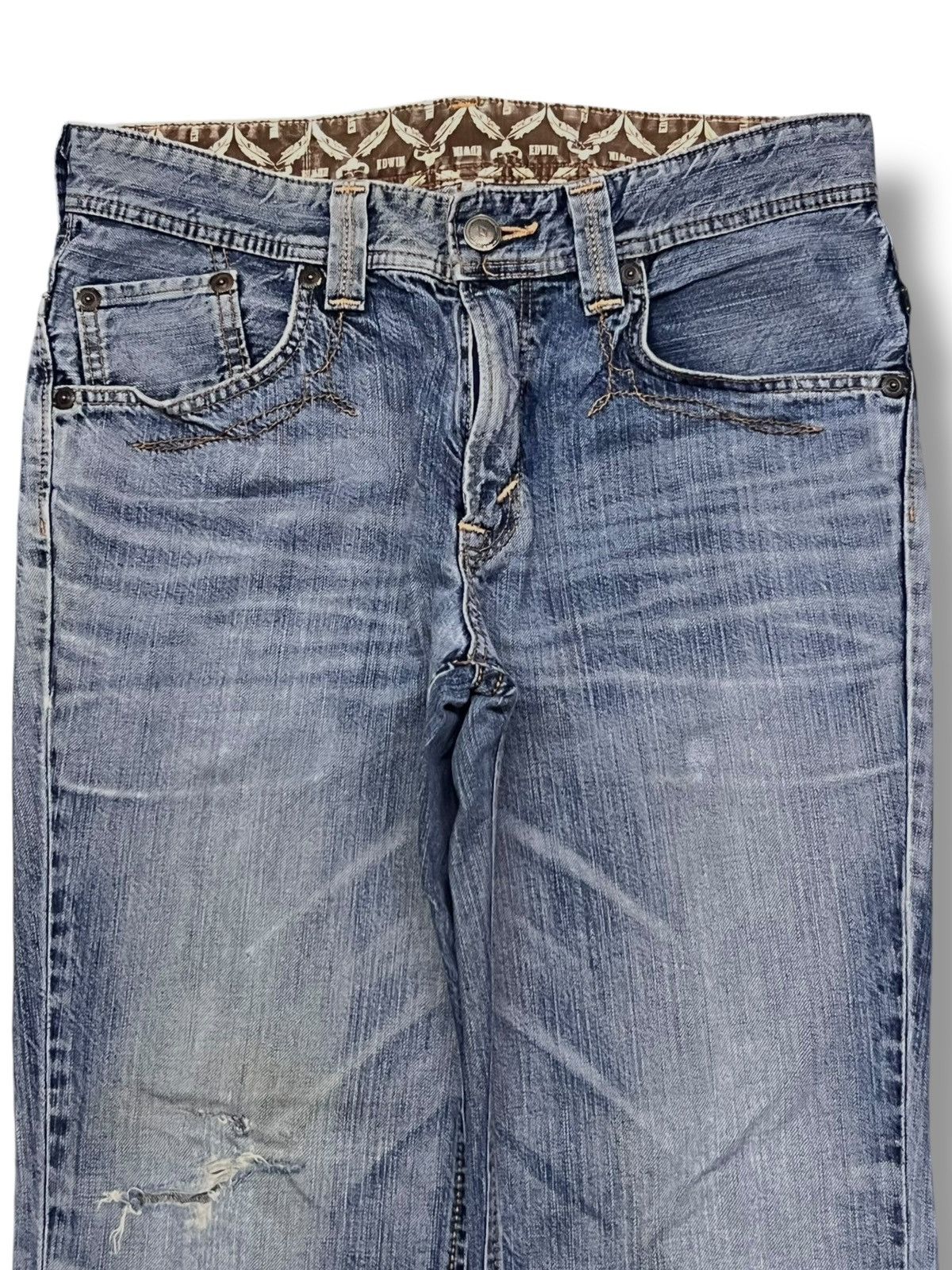 Edwin Bootcut Vintage Edwin 431 Japan - Faded, Distressed Jeans Size US 34 / EU 50 - 4 Thumbnail
