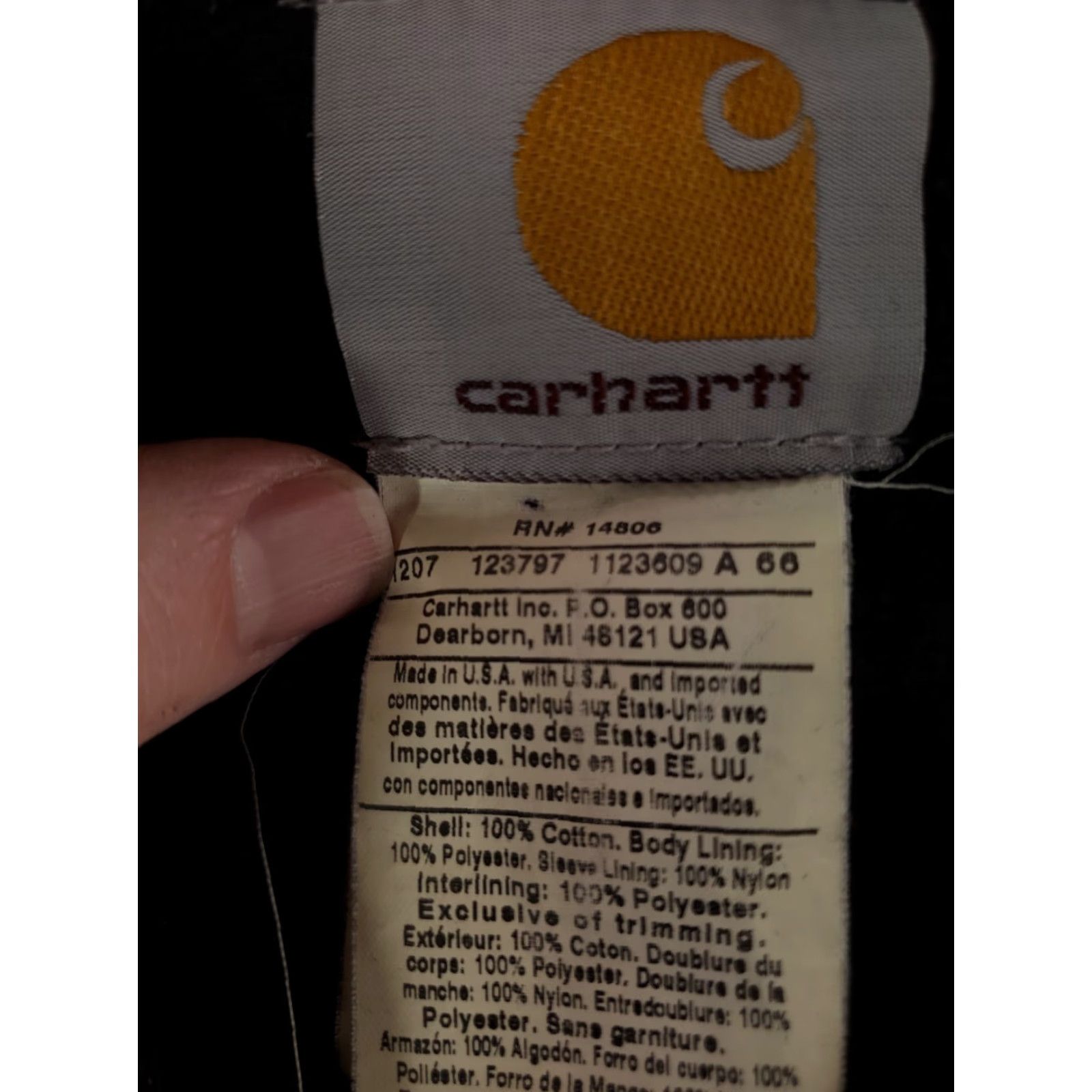 Carhartt VINTAGE Carhartt Jacket 90s Active Black J140 Made USA Mens 5XL Bomber Jacket Size US XXL / EU 58 / 5 - 5 Thumbnail
