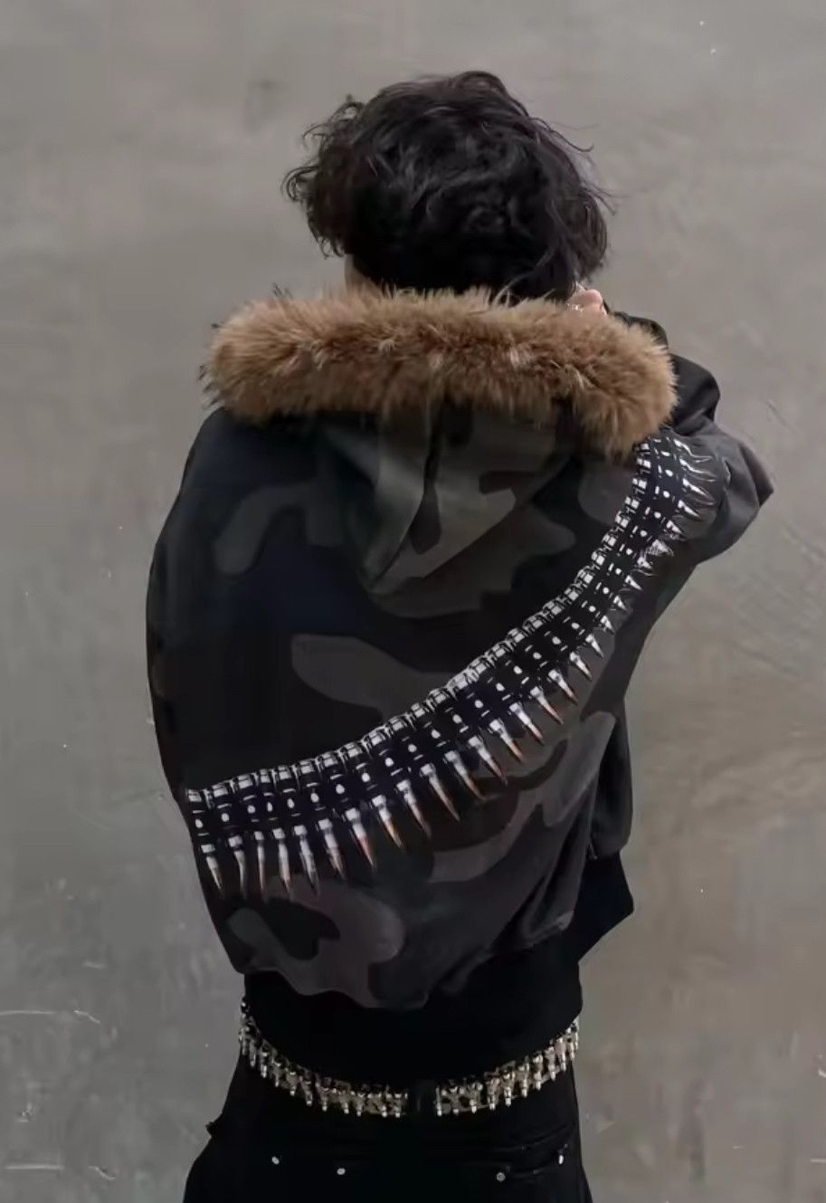 Other Fashion Punk Y2K Goth Grunge River Bullet Fur Hoodies Size US L / EU 52-54 / 3 - 2 Thumbnail