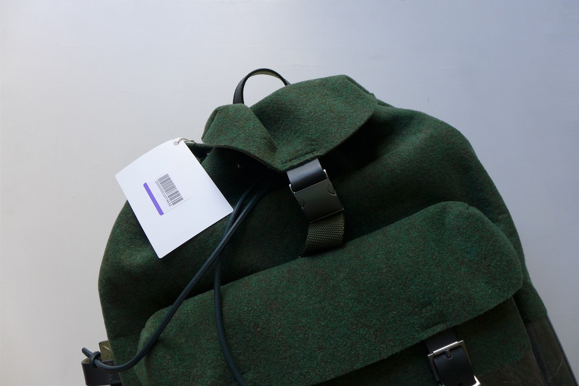 Maison Margiela Margiela FW21 Backpack - Green Felt & Calf Leather Size ONE SIZE - 5 Thumbnail