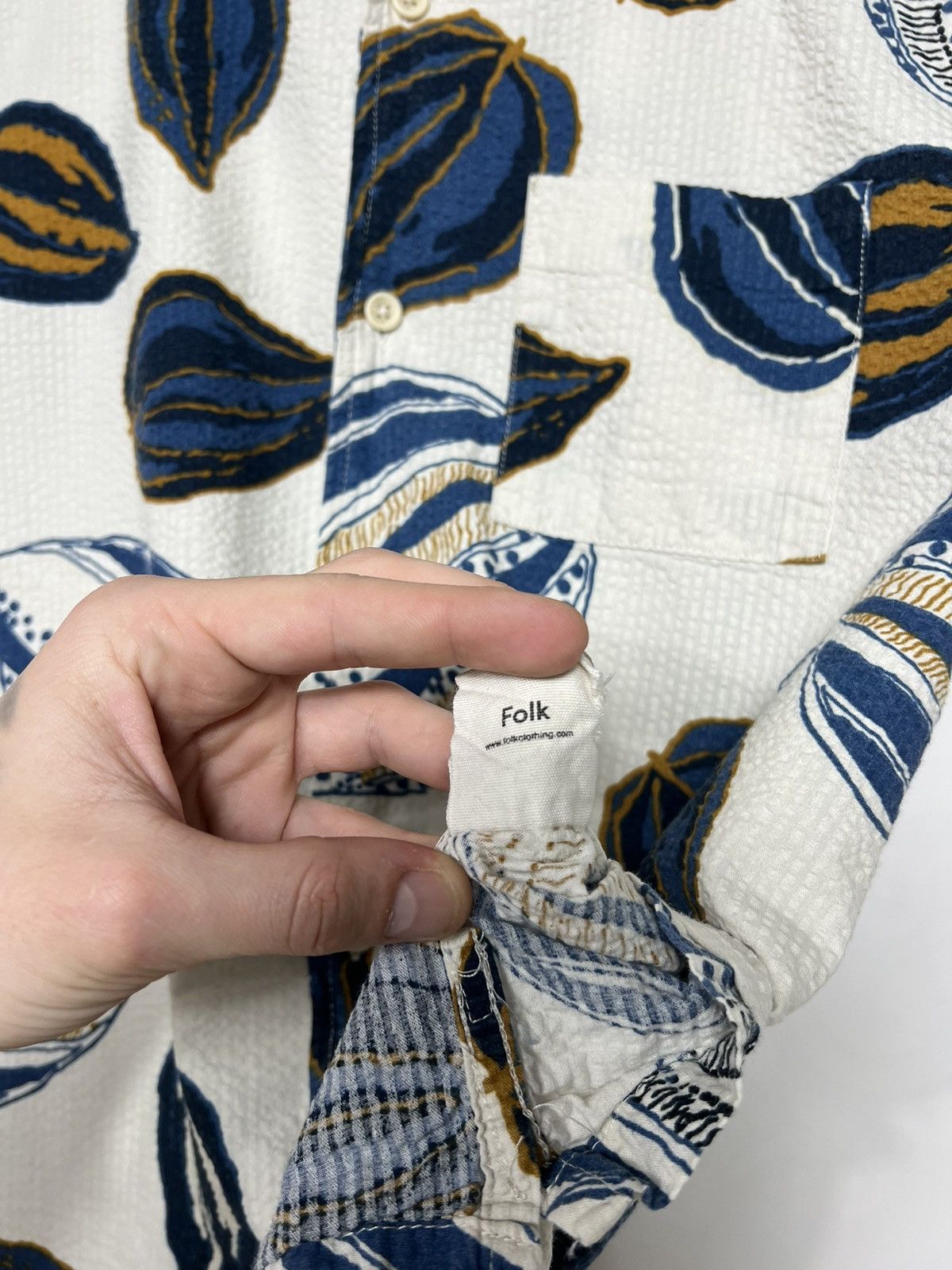 Folk Folk Flower Print Ribbed Hawaii Shirt Size US M / EU 48-50 / 2 - 7 Thumbnail