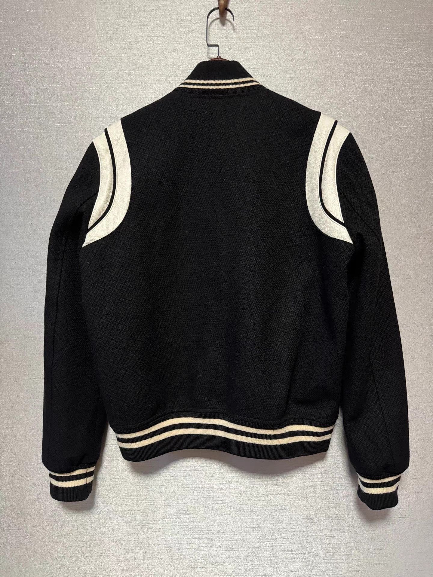Saint Laurent Paris SAINT LAURENT Wool & Leather Varsity Jacket K6 Size US M / EU 48-50 / 2 - 2 Thumbnail