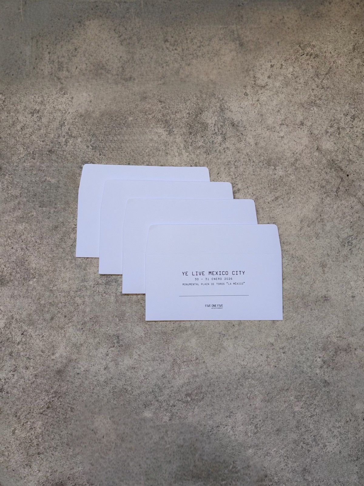 Kanye West 2026 Ye Mexico City Concert Staff envelopes Size ONE SIZE - 1 Thumbnail