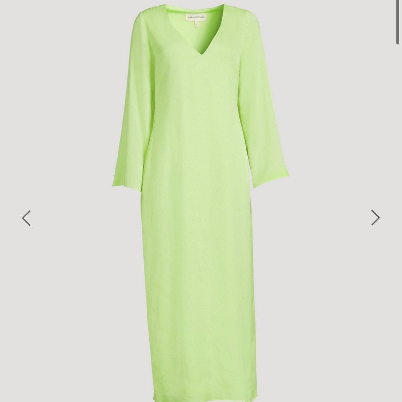 Mara Hoffman NWT MARA HOFFMAN Naliyah V-Neck Midi Dress in neon green 6 Size M / US 6-8 / IT 42-44 - 2 Thumbnail