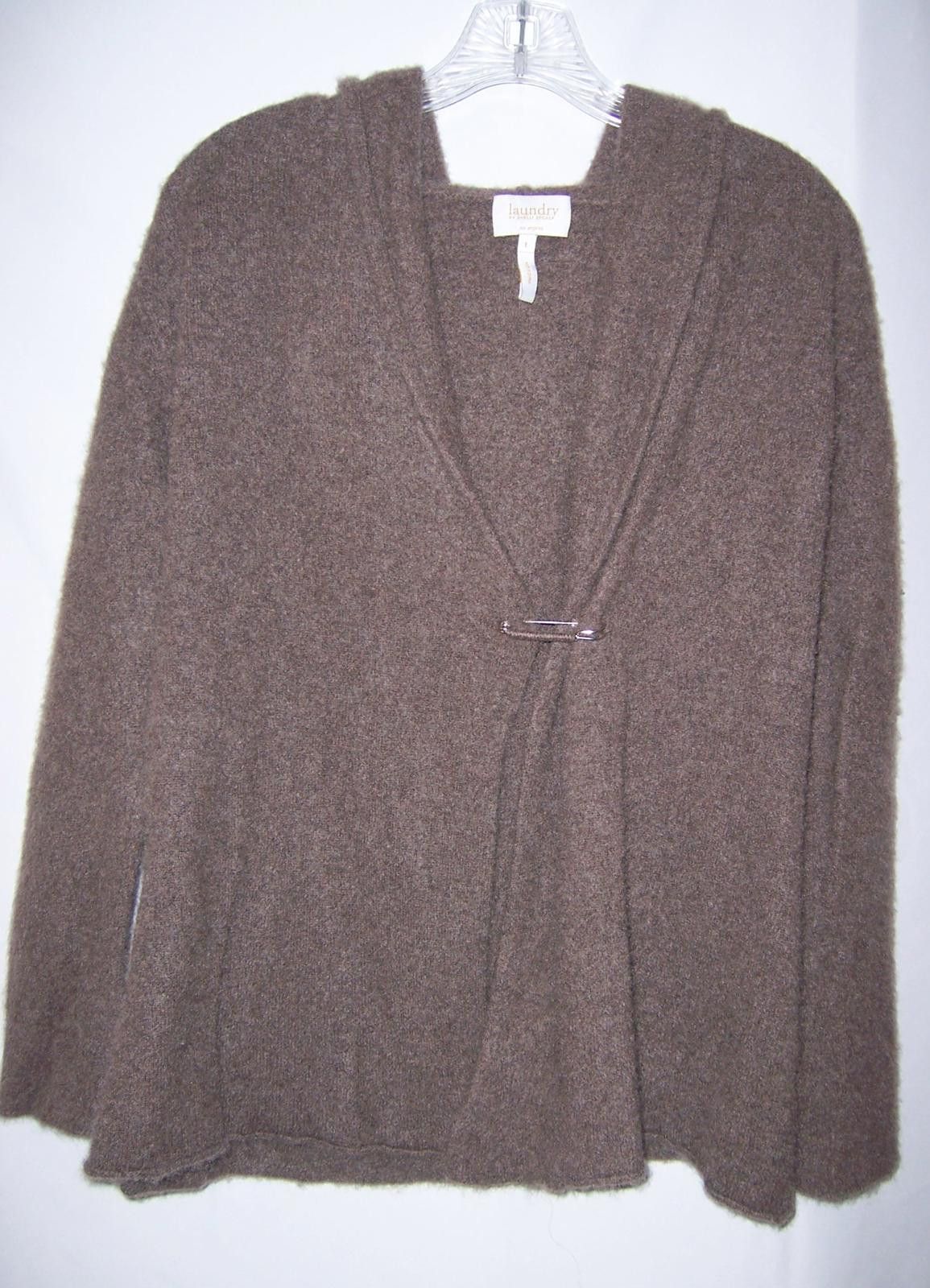 Laundry by Shelli Segal Laundry by Shelli Segal Hooded Cashmere Cardigan - L - Brown Size L / US 10 / IT 46 - 1 Thumbnail