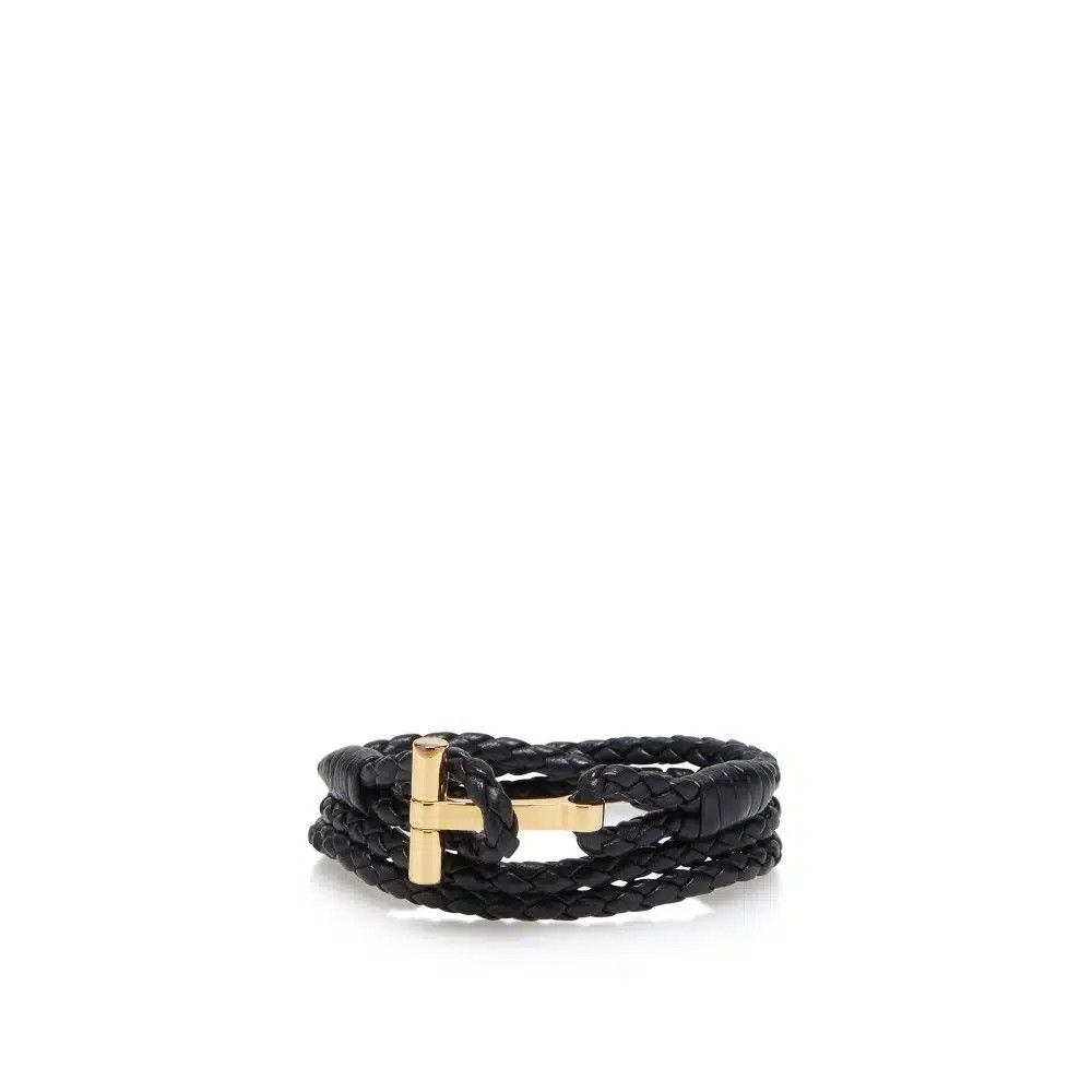 Tom Ford o1loc1c0825 JM0005T Size: OS / Leather Bracelet in Black Size ONE SIZE - 1 Thumbnail