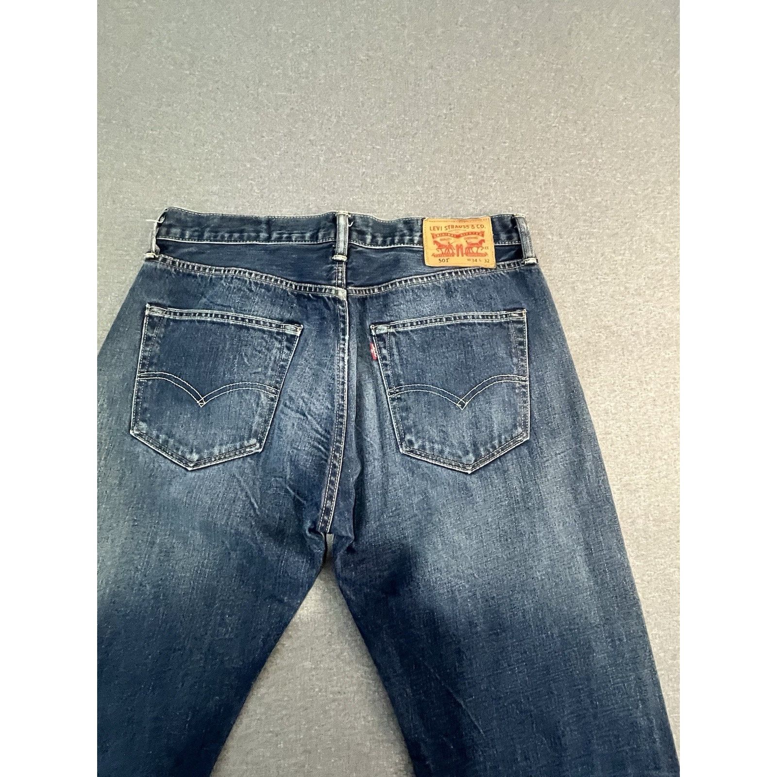 Levi's Levi's 501 Blue Denim 100% Cotton Straight Mens Size 34x32 Size US 34 / EU 50 - 5 Thumbnail