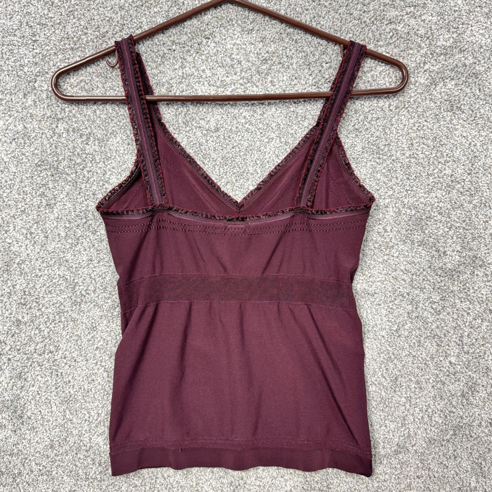 Ann Taylor VINTAGE Ann Taylor Camisole Tank M/L Plum Lace Cami Women Size ONE SIZE - 6 Thumbnail