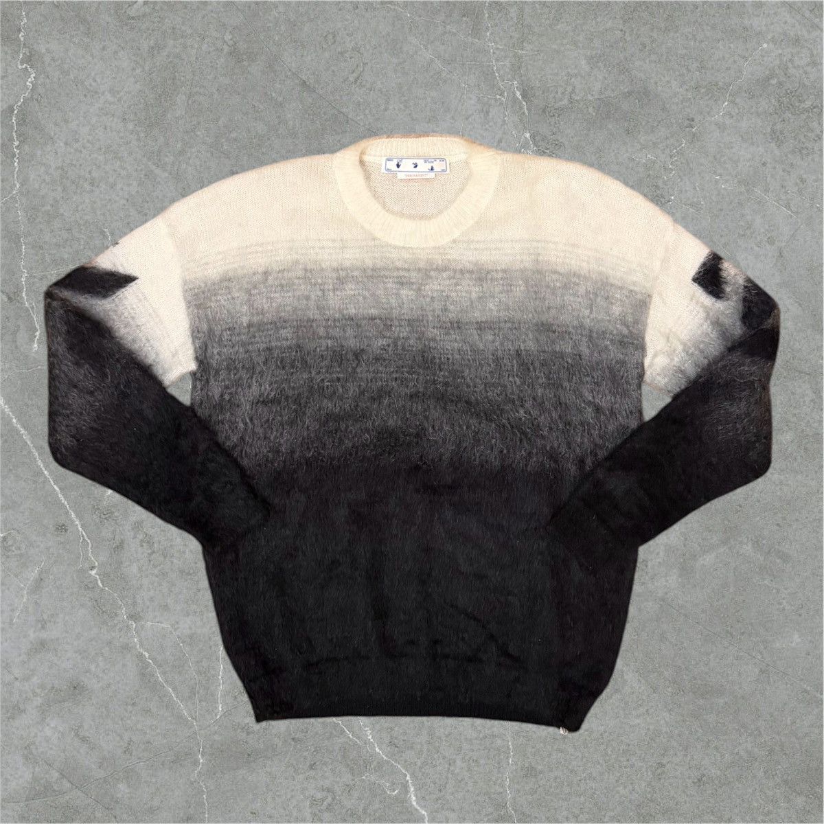 Off-White Off-White Diag Arrow Mohair Knit Sweater Gradient Size L Size US L / EU 52-54 / 3 - 3 Thumbnail