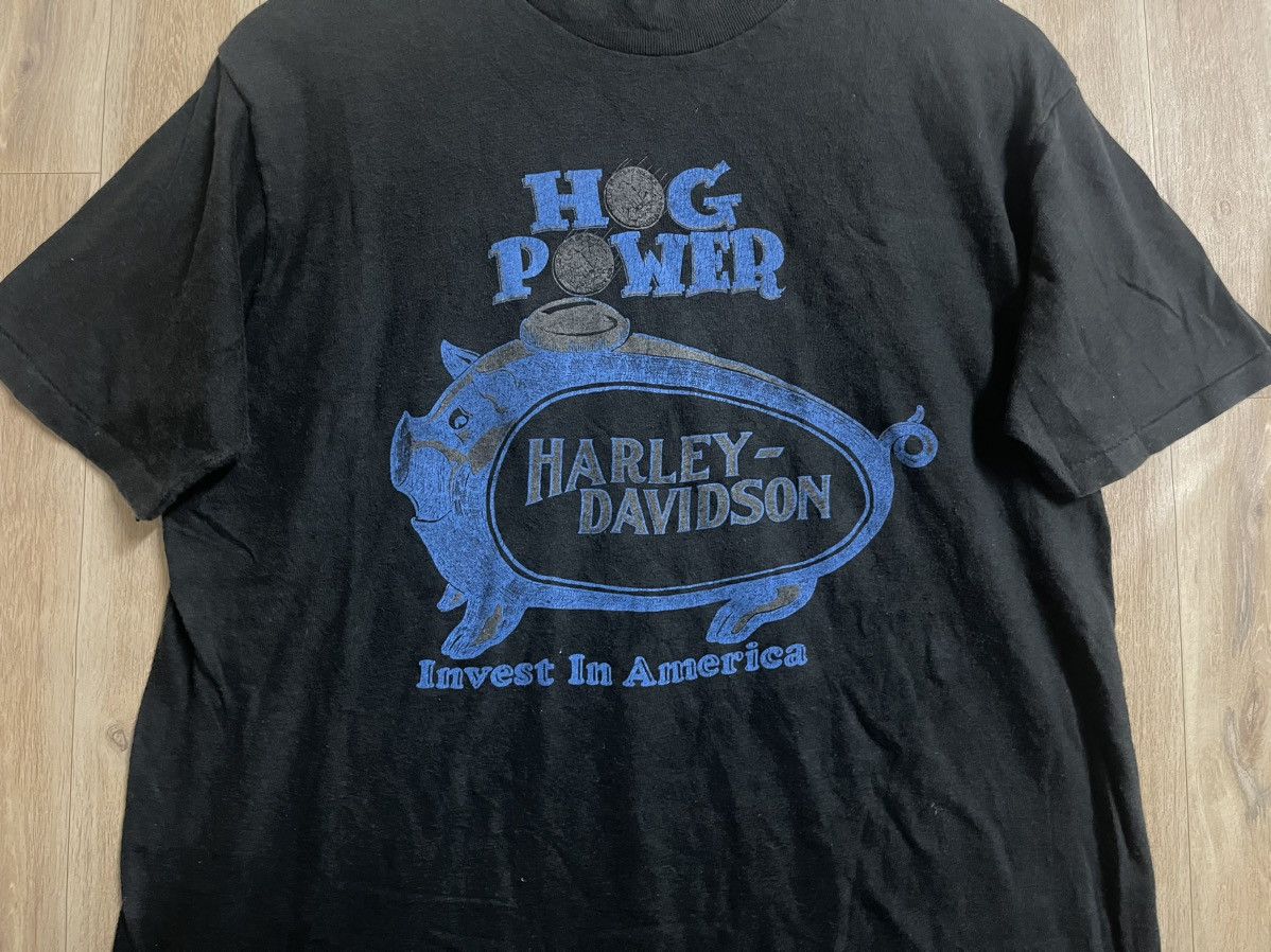 Harley Davidson × Vintage Ultra Rare Vintage 70’s Harley Davidson T shirt L 3D HOG Size US L / EU 52-54 / 3 - 11 Thumbnail