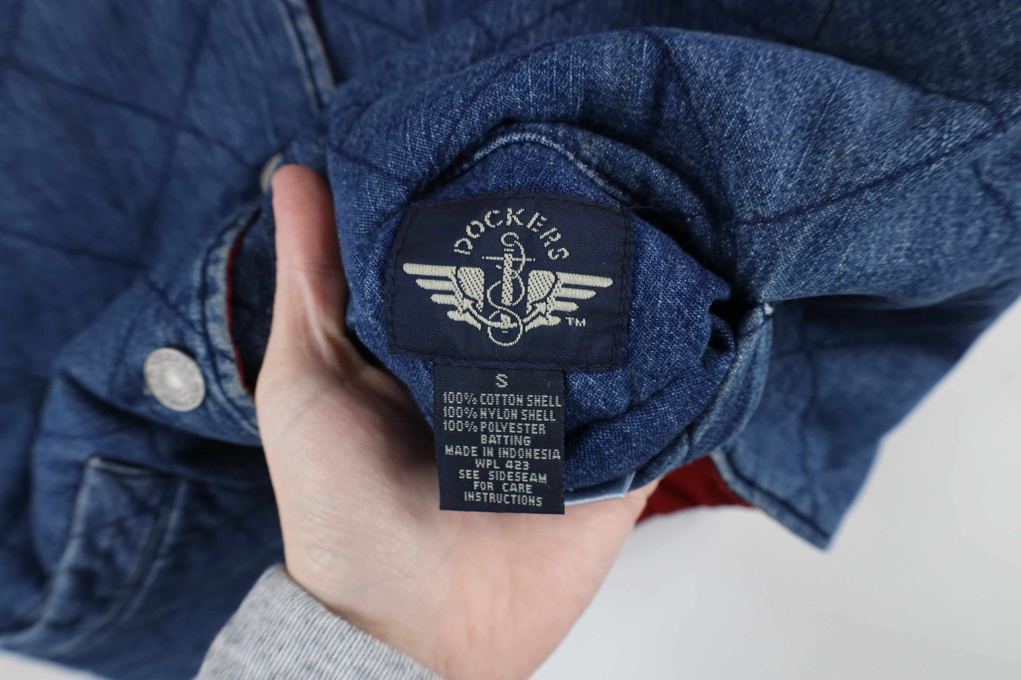 Vintage Vintage 90s Streetwear Reversible Quilted Denim Vest Jacket Size S / US 4 / IT 40 - 8 Thumbnail