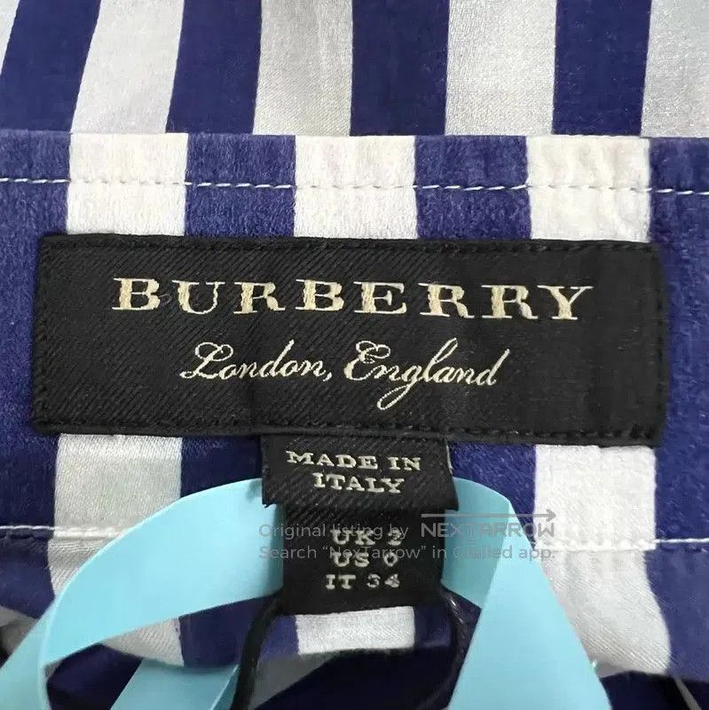 Burberry Burberry Striped Long Sleeve Shirt for Women. Size XXS / US 00 / IT 34 - 2 Thumbnail
