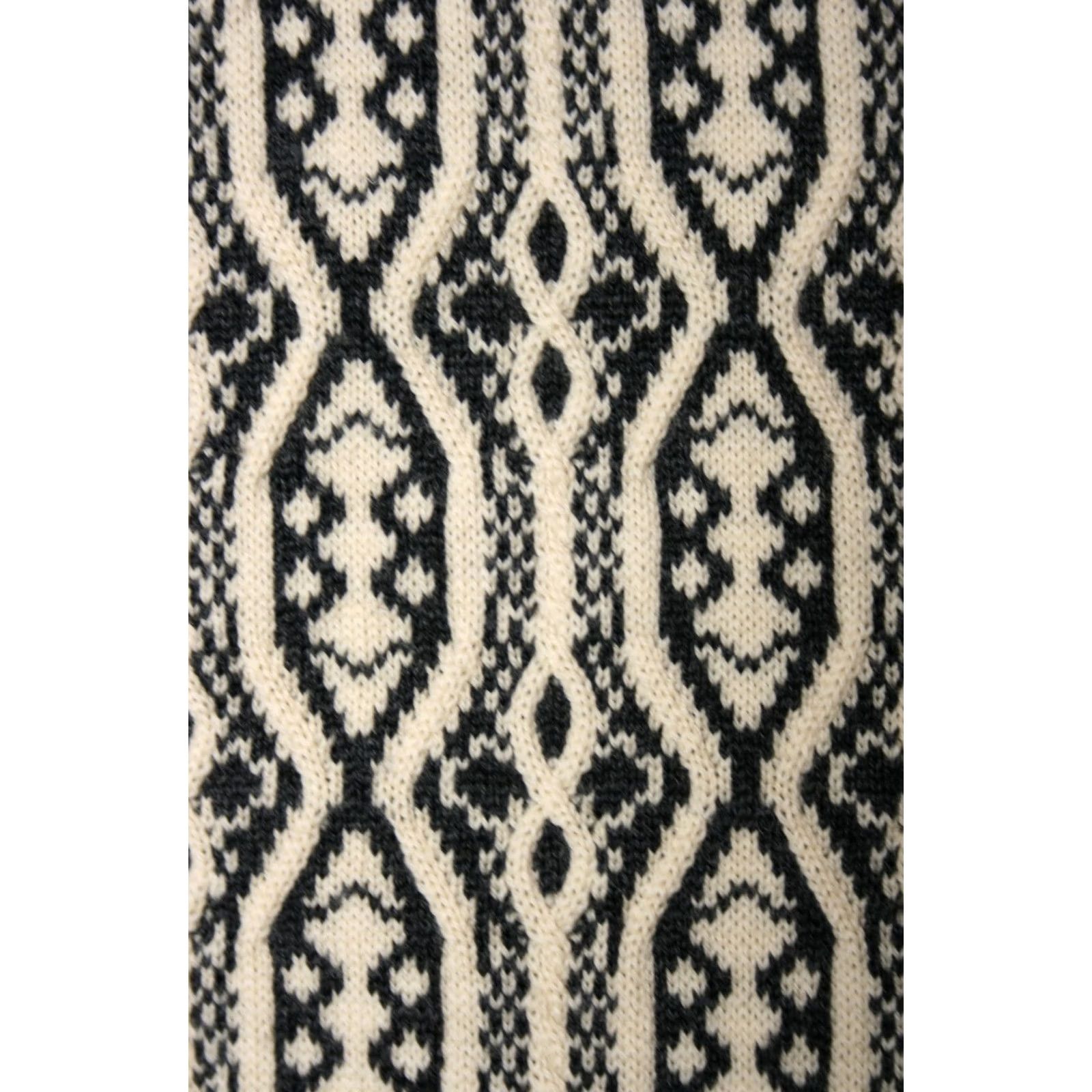 Neiman Marcus VINTAGE Neiman Marcus Gray & Ivory Texture Knit Merino Wool Sweater Men's M Size US M / EU 48-50 / 2 - 6 Thumbnail