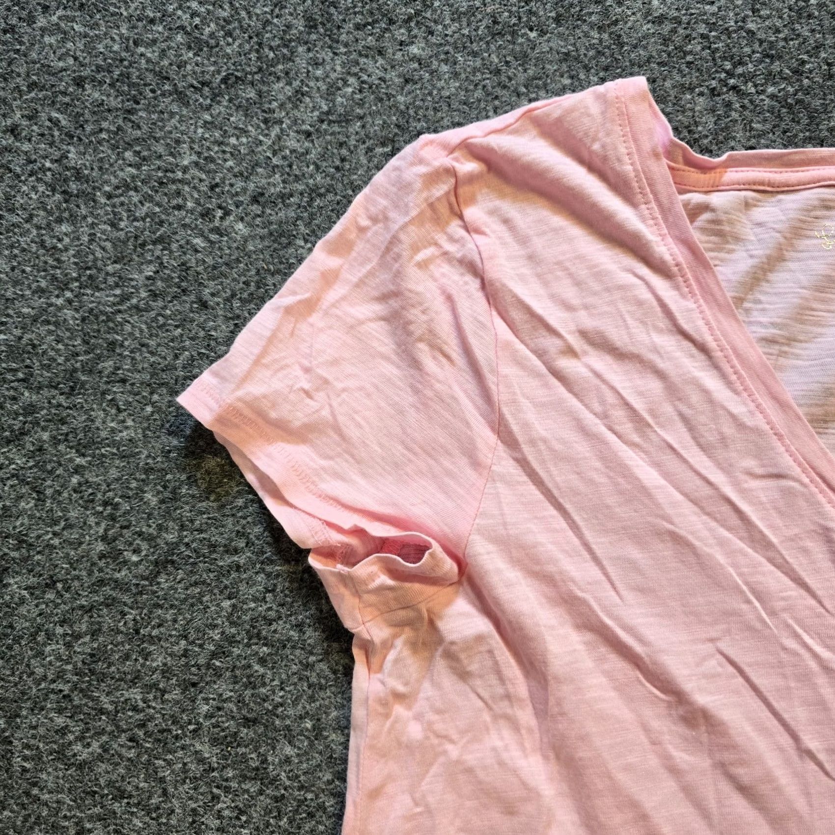Lilly Pulitzer Lilly Pulitzer Top Women XS Pink Slub Knit Pima Cotton Short Sleeve Casual V-Neck Lightweight Basic Size XS / US 0-2 / IT 36-38 - 4 Thumbnail