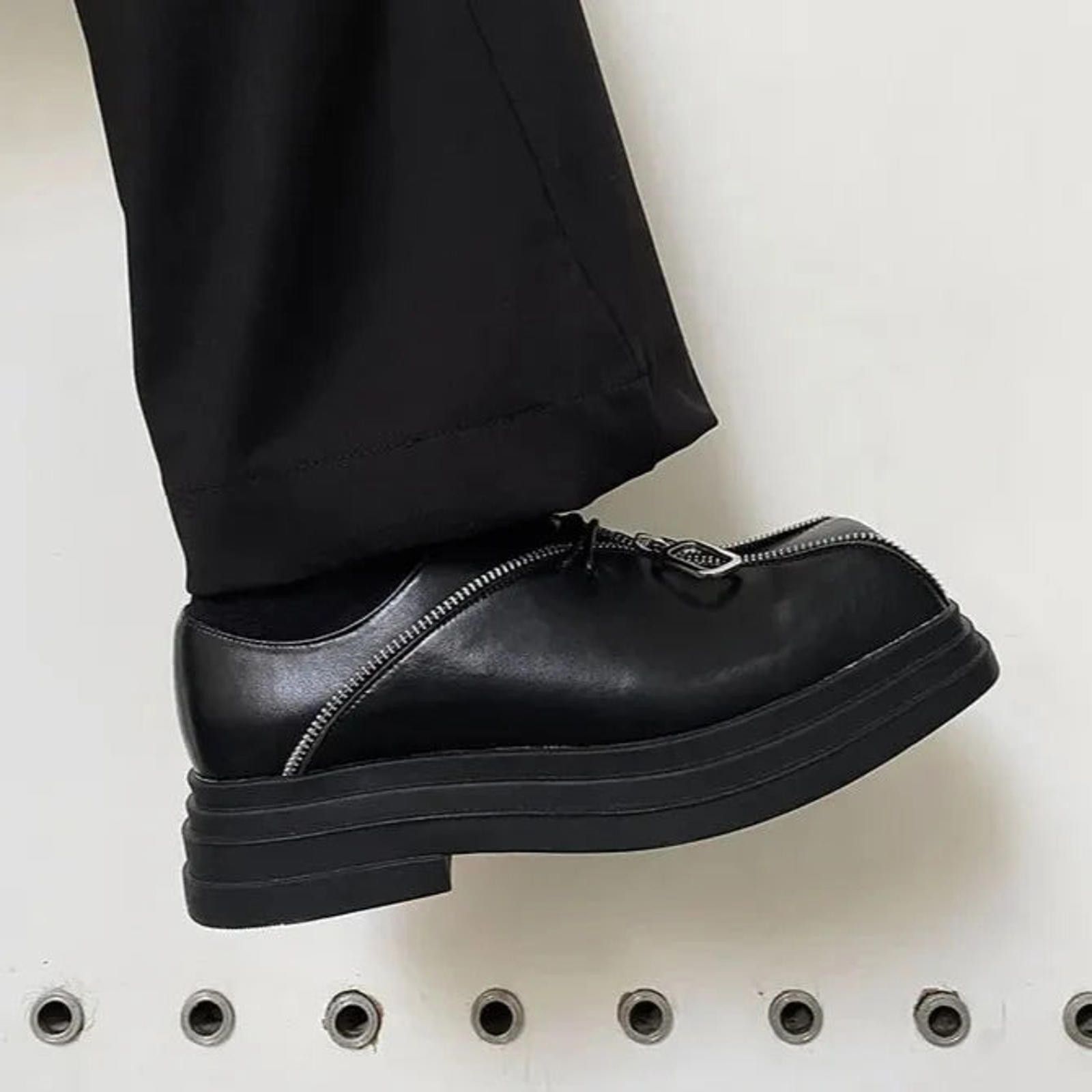 Leather Square Toe Zipper Shoes Size US 8 / EU 41 - 7 Thumbnail