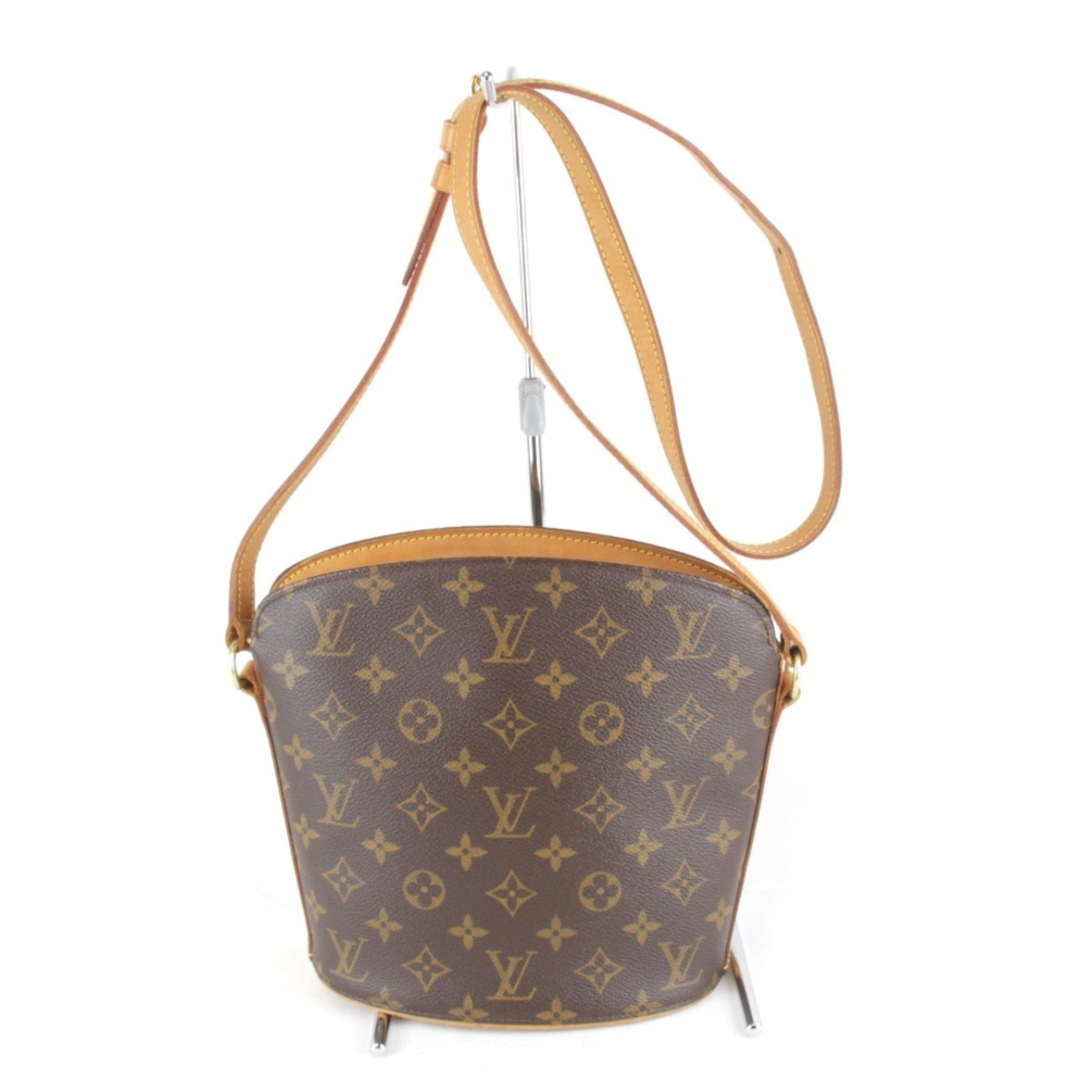 Louis Vuitton Drouot M51290 Shoulder Bag Monogram Canvas Brown Women's