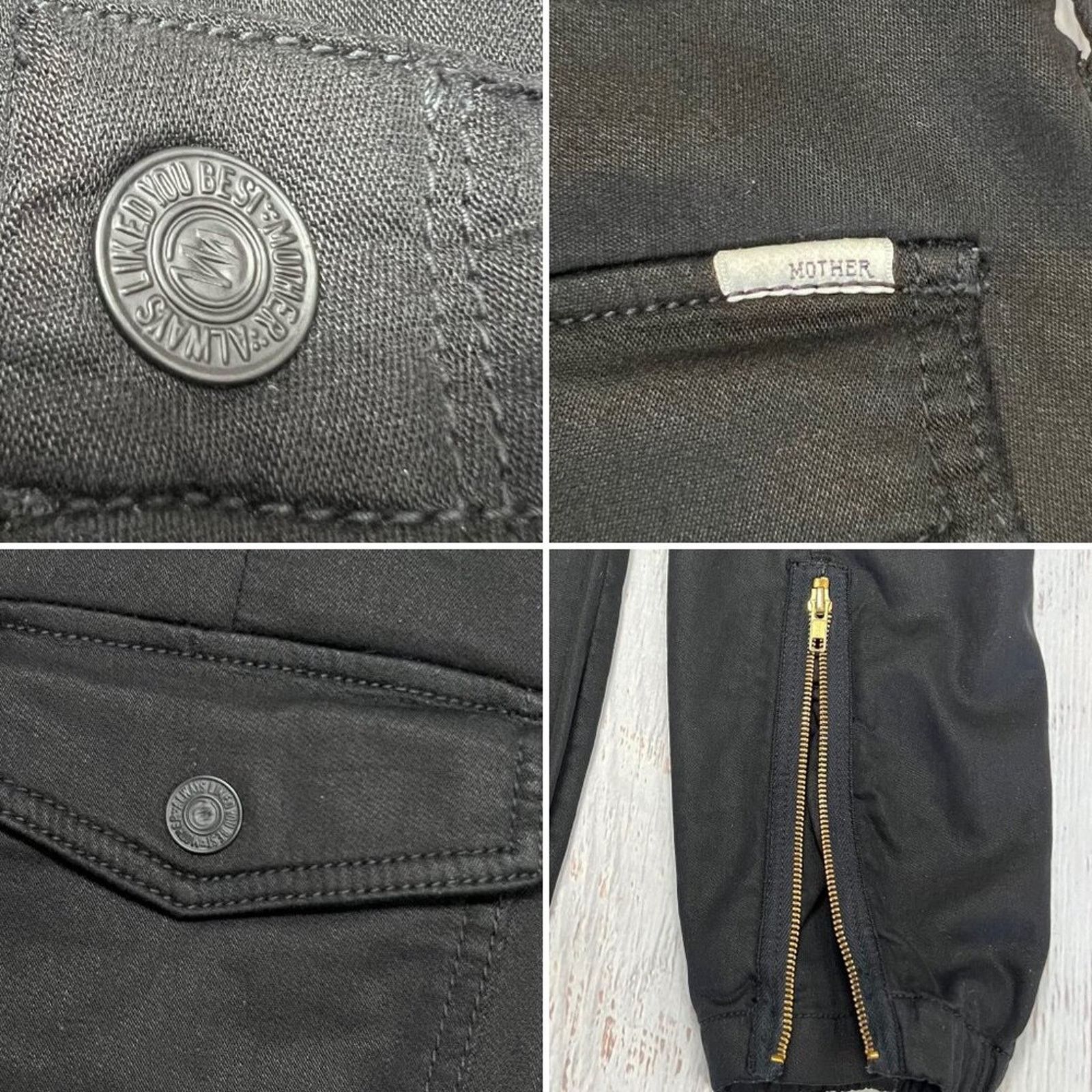 MOTHER MOTHER Wee Misfit Zip Jogger Pants Black Size 26 Size 26" / US 2 / IT 38 - 5 Thumbnail