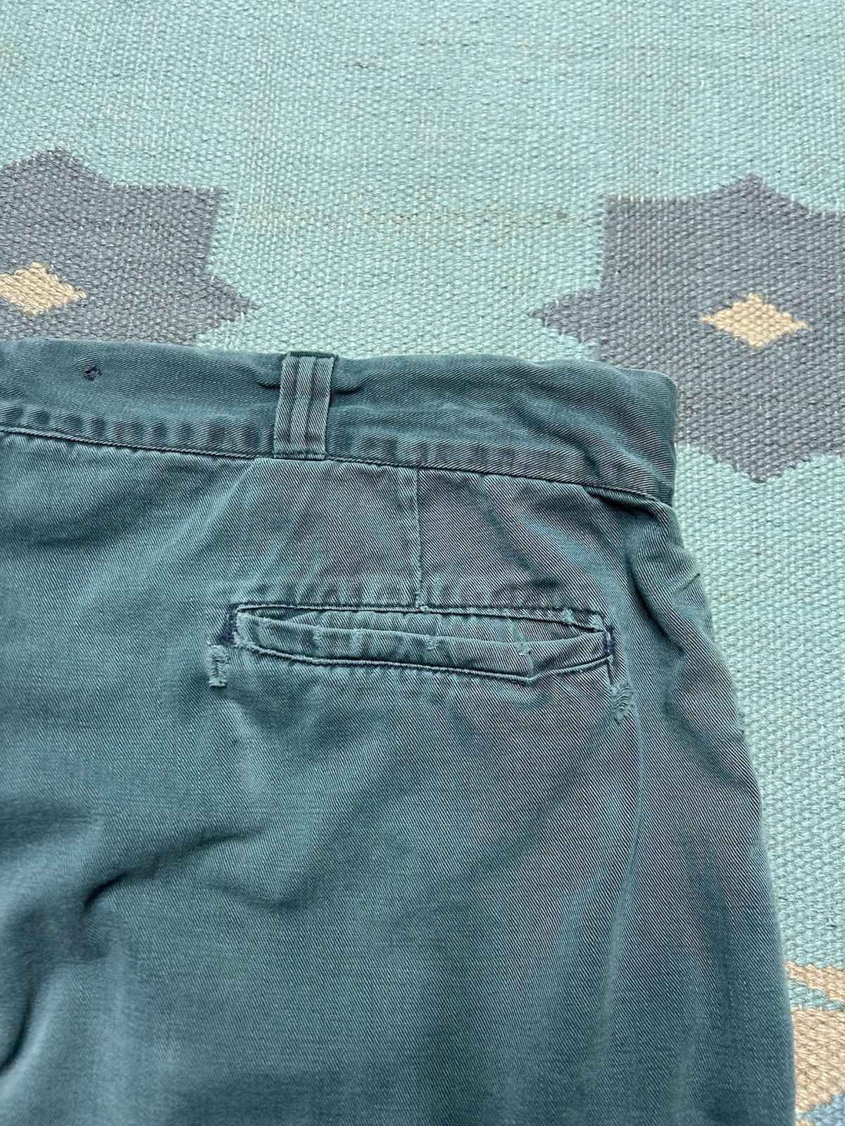 Vintage Vtg 1950s chino twill work pants sage green sail cloth 42x29 Size US 42 / EU 58 - 12 Thumbnail