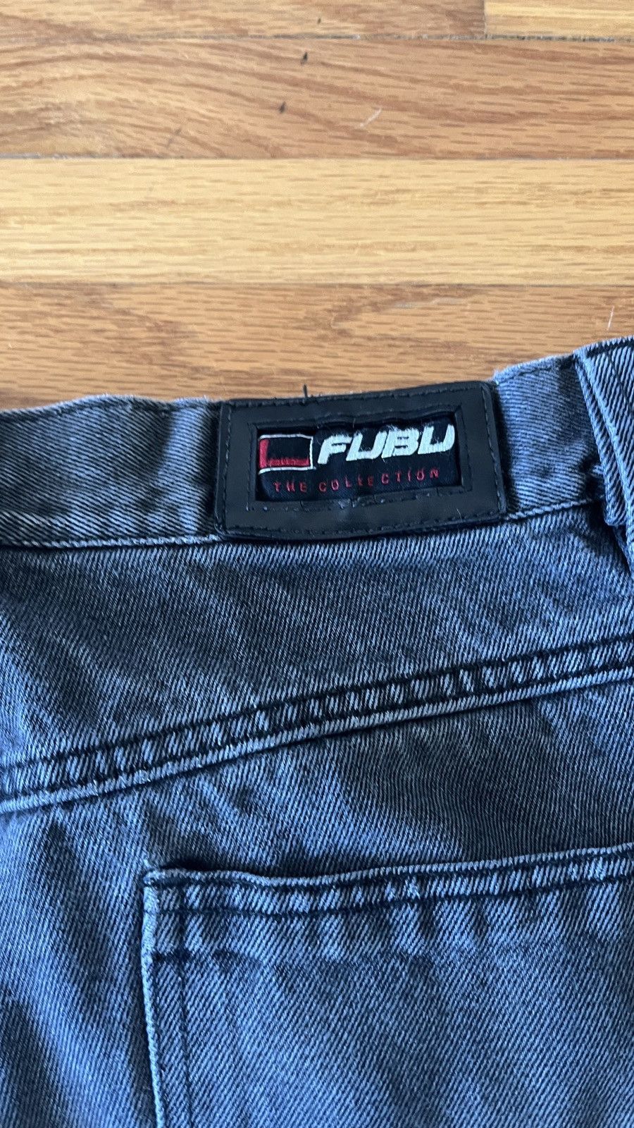 Fubu 90s FUBU black denim cargo pants Size US 34 / EU 50 - 4 Thumbnail