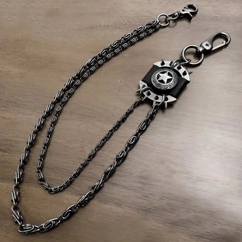 Vintage Punk Star Wallet Belt Keychain Size ONE SIZE - 4 Thumbnail