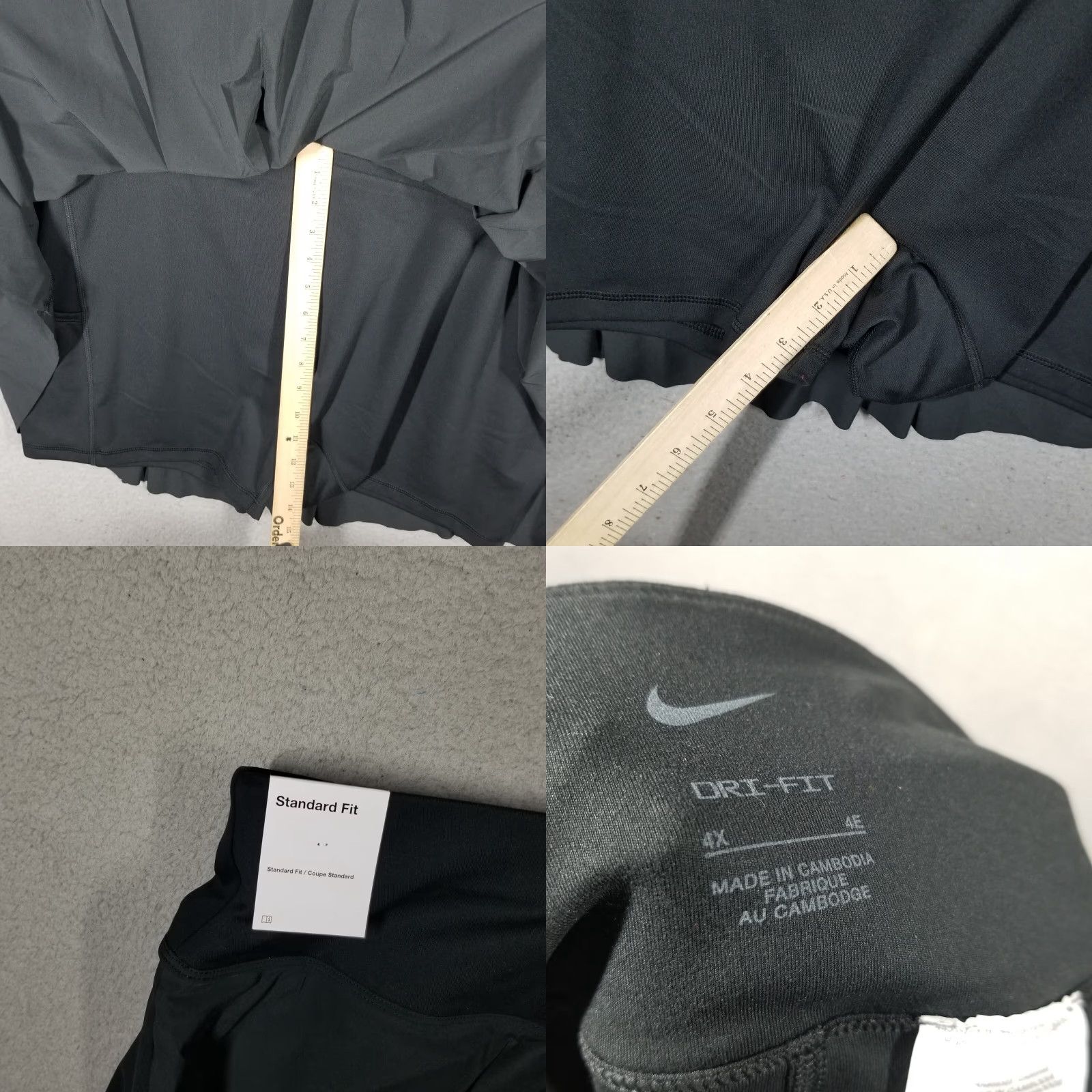 Nike Nike Skort Women's 4X Black Athletic Golf Tennis Skirt Pleated Short Slowly? Size 40" / US 18 - 8 Thumbnail