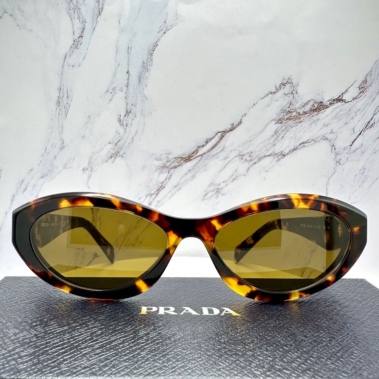 Prada PRADA New Sunglasses Symbole Logo Brown Tortoise Cat Eye Size ONE SIZE - 22 Thumbnail
