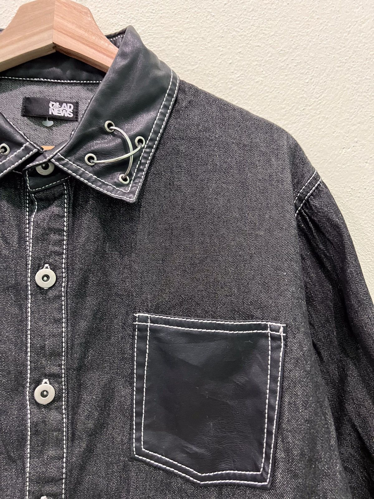 Japanese Brand Japanese Brand Glad News Punk Rock Style Denim Jacket Size M / US 6-8 / IT 42-44 - 3 Thumbnail