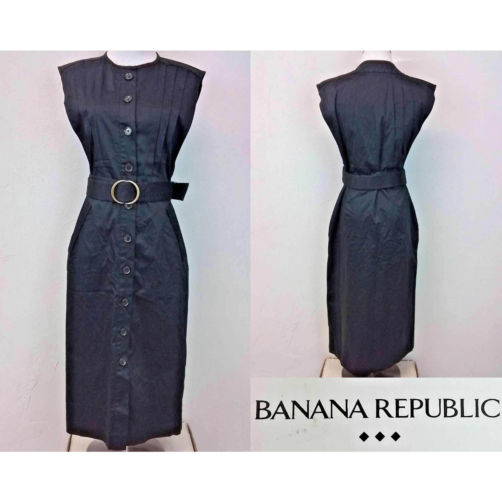 Banana Republic NWT Banana Republic Dress Women's XS Black Button-Up Size XS / US 0-2 / IT 36-38 - 1 Thumbnail