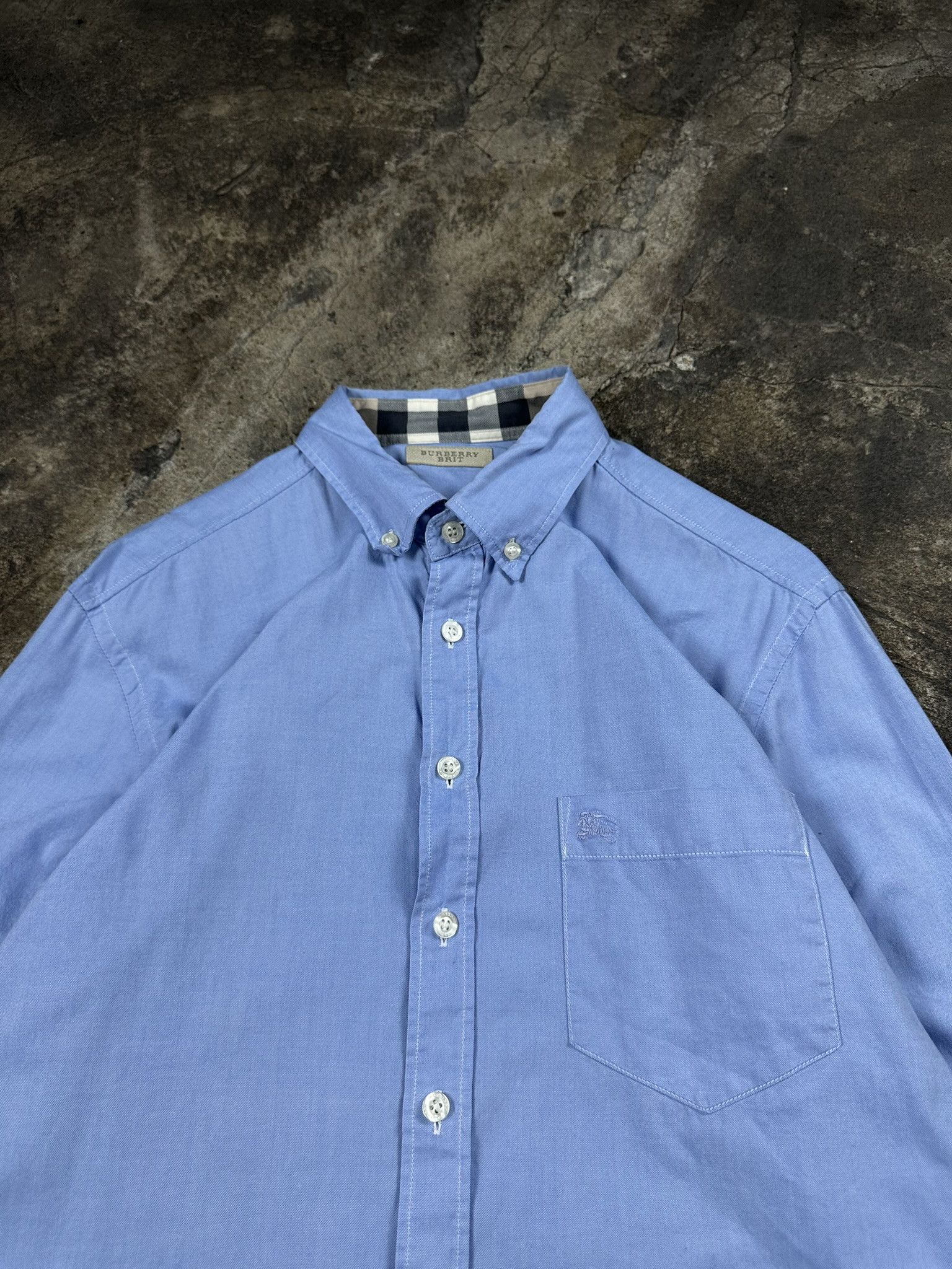 Burberry Burberry Brit Logo Button Up Shirt Oldmoney Size US M / EU 48-50 / 2 - 2 Thumbnail