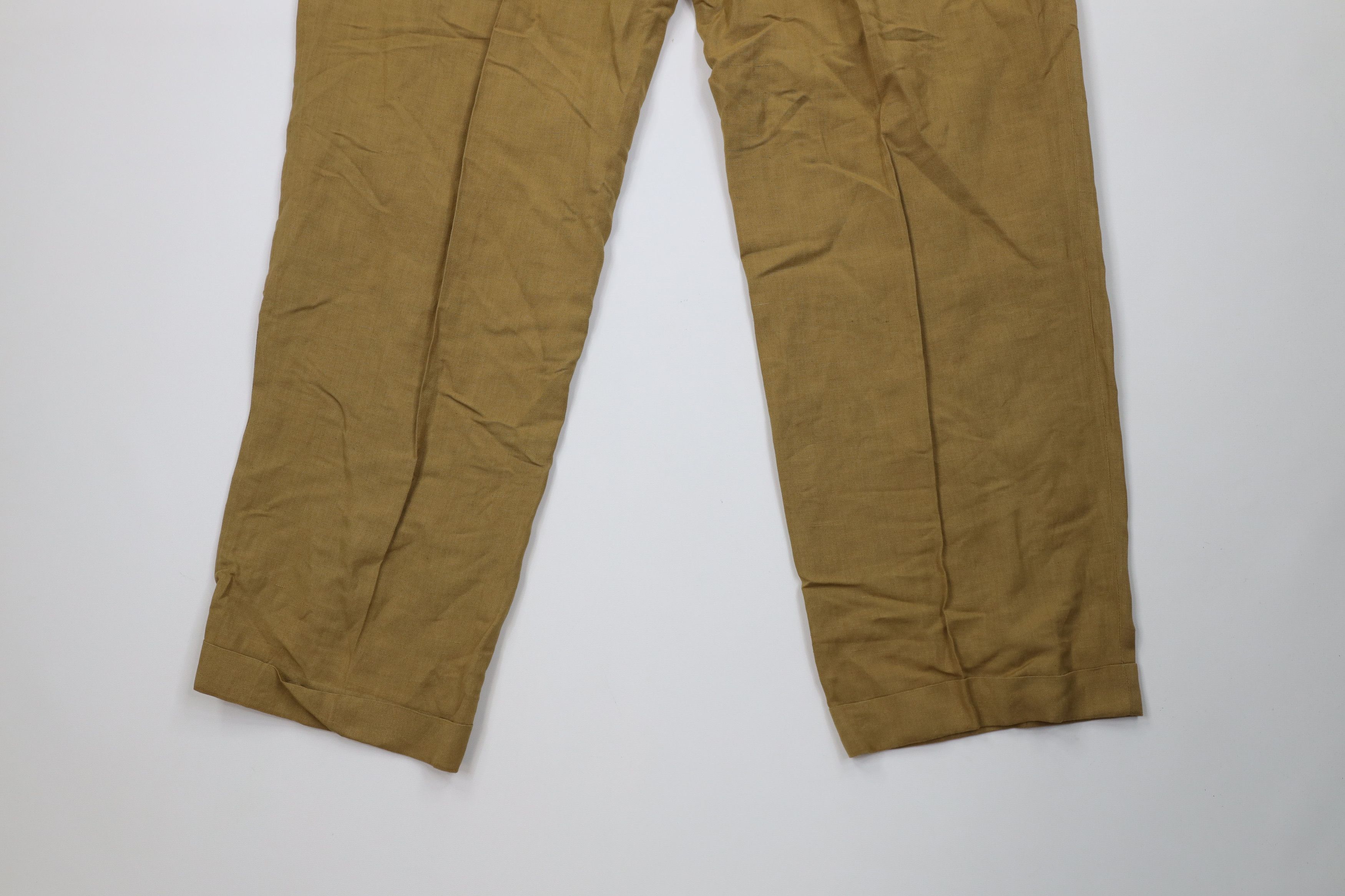 Vintage Vintage 90s Streetwear Cuffed Wide Leg Chino Pants Brown Size US 34 / EU 50 - 11 Thumbnail