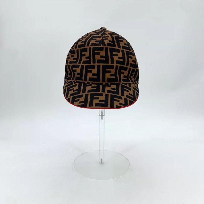 Fendi Fendi Brown Logo Pattern Baseball Cap Size ONE SIZE - 3 Thumbnail