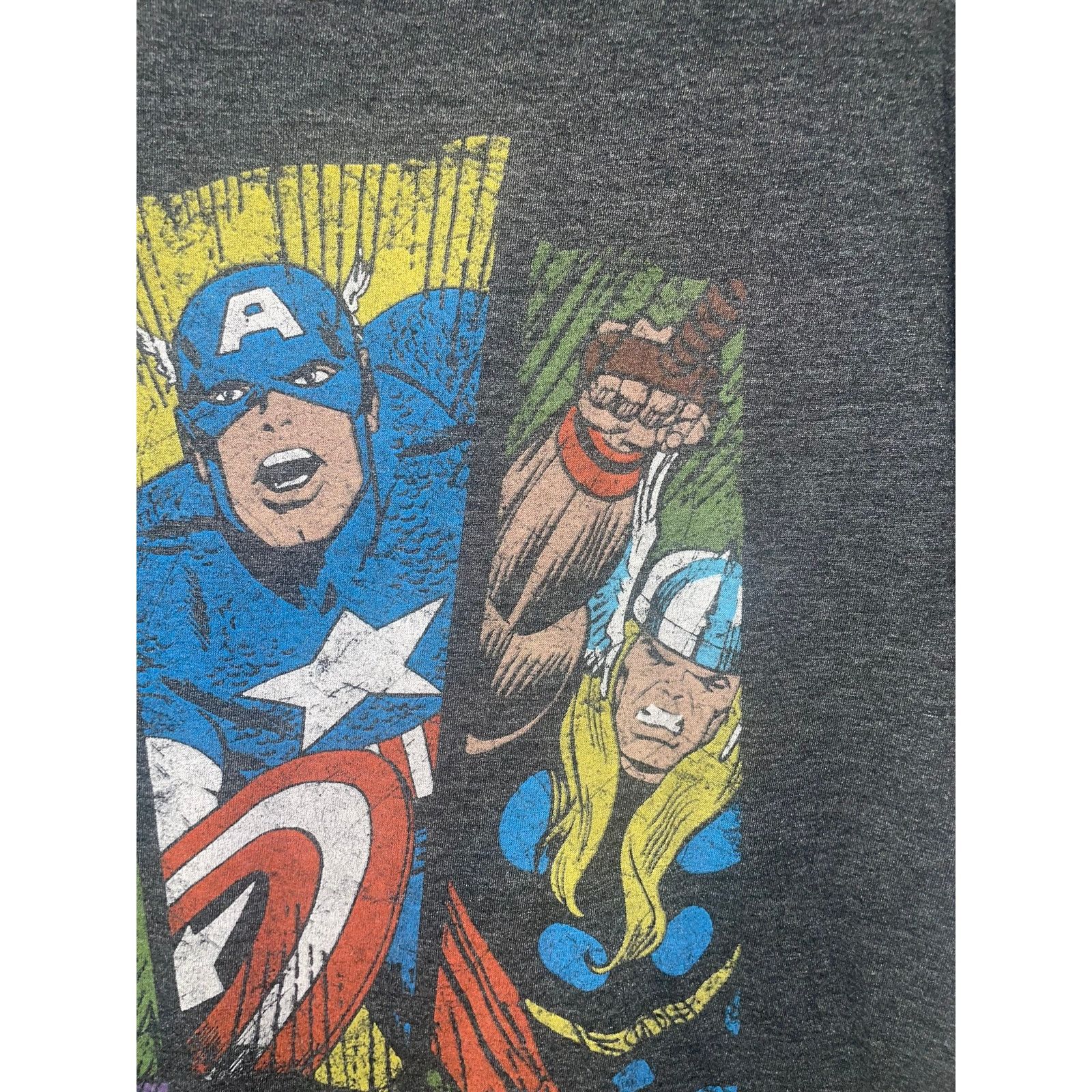 Marvel Comics Marvel Superhero Gray Shirt Green Hulk Thor Tee Super Hero M Size US M / EU 48-50 / 2 - 3 Thumbnail
