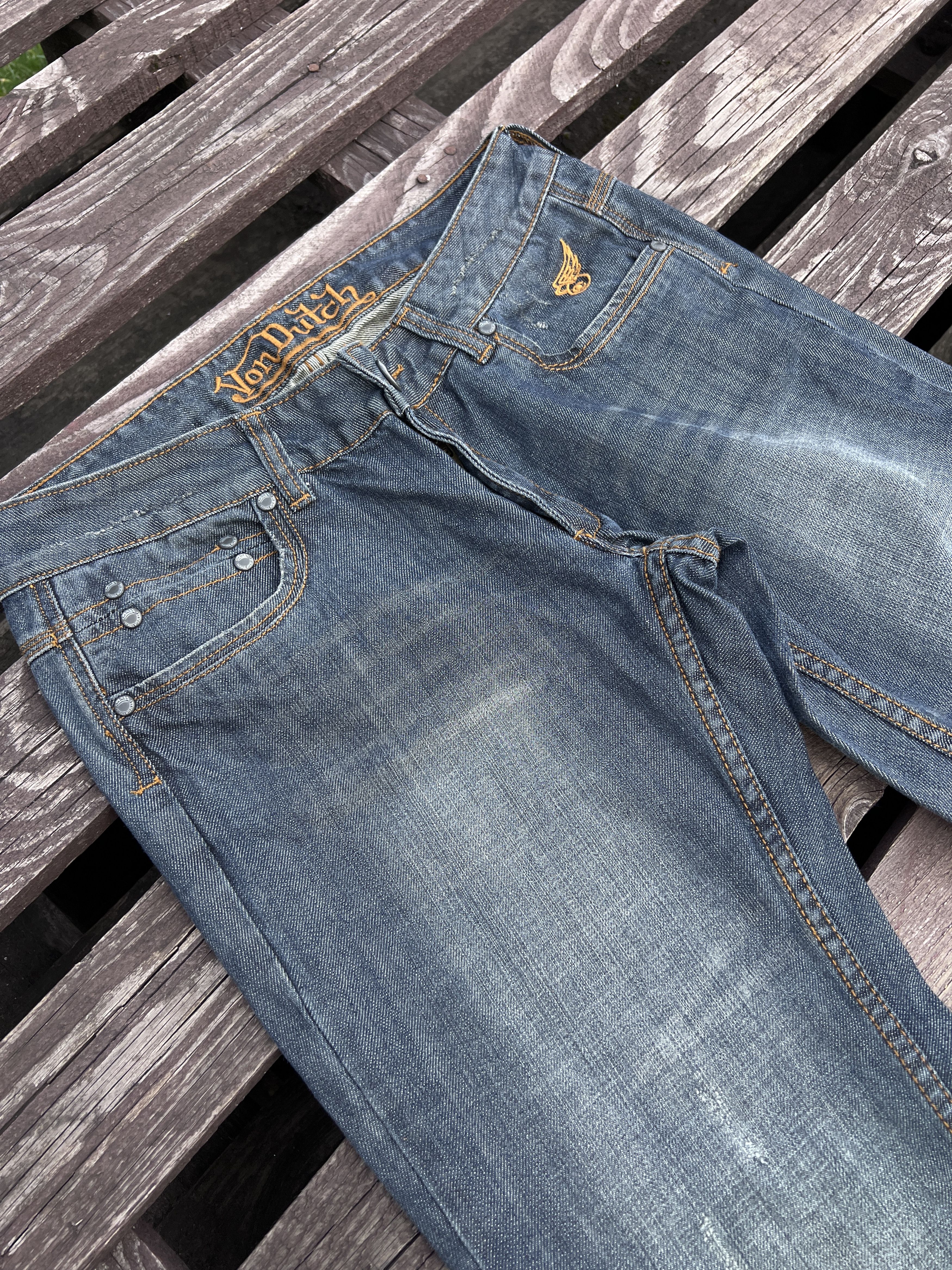 Vintage Vintage Y2K Von Dutch Denim Jeans Size 30" / US 8 / IT 44 - 13 Thumbnail