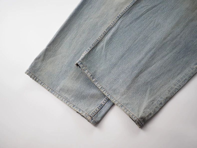 Balenciaga Balenciaga Blue Worn Wide Leg Jeans Size US 34 / EU 50 - 4 Thumbnail