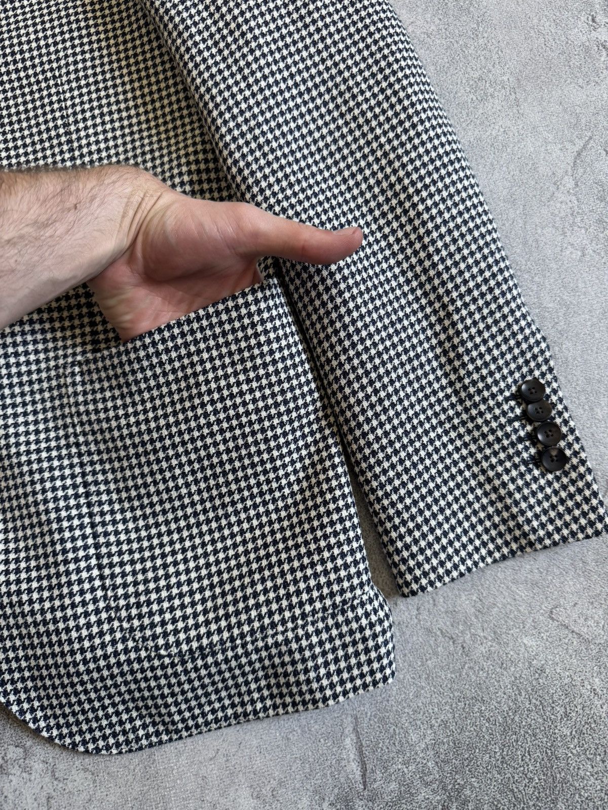 Lardini Lardini 50size Dogtooth blazer button up jacket casual Size US M / EU 48-50 / 2 - 8 Thumbnail