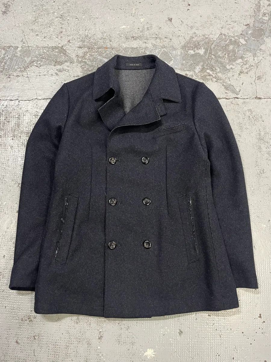 Emporio Armani AW2011 Emporio Armani Wool Navy Caban Jacket Size US L / EU 52-54 / 3 - 4 Thumbnail