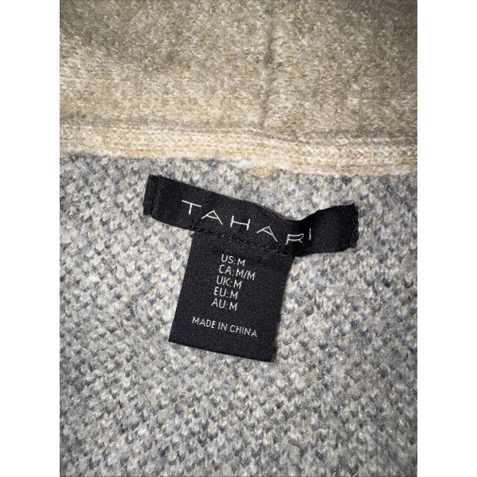 Elie Tahari Tahari Aztec Cardigan Tan Womens Medium Open Front No Belt Size M / US 6-8 / IT 42-44 - 3 Thumbnail